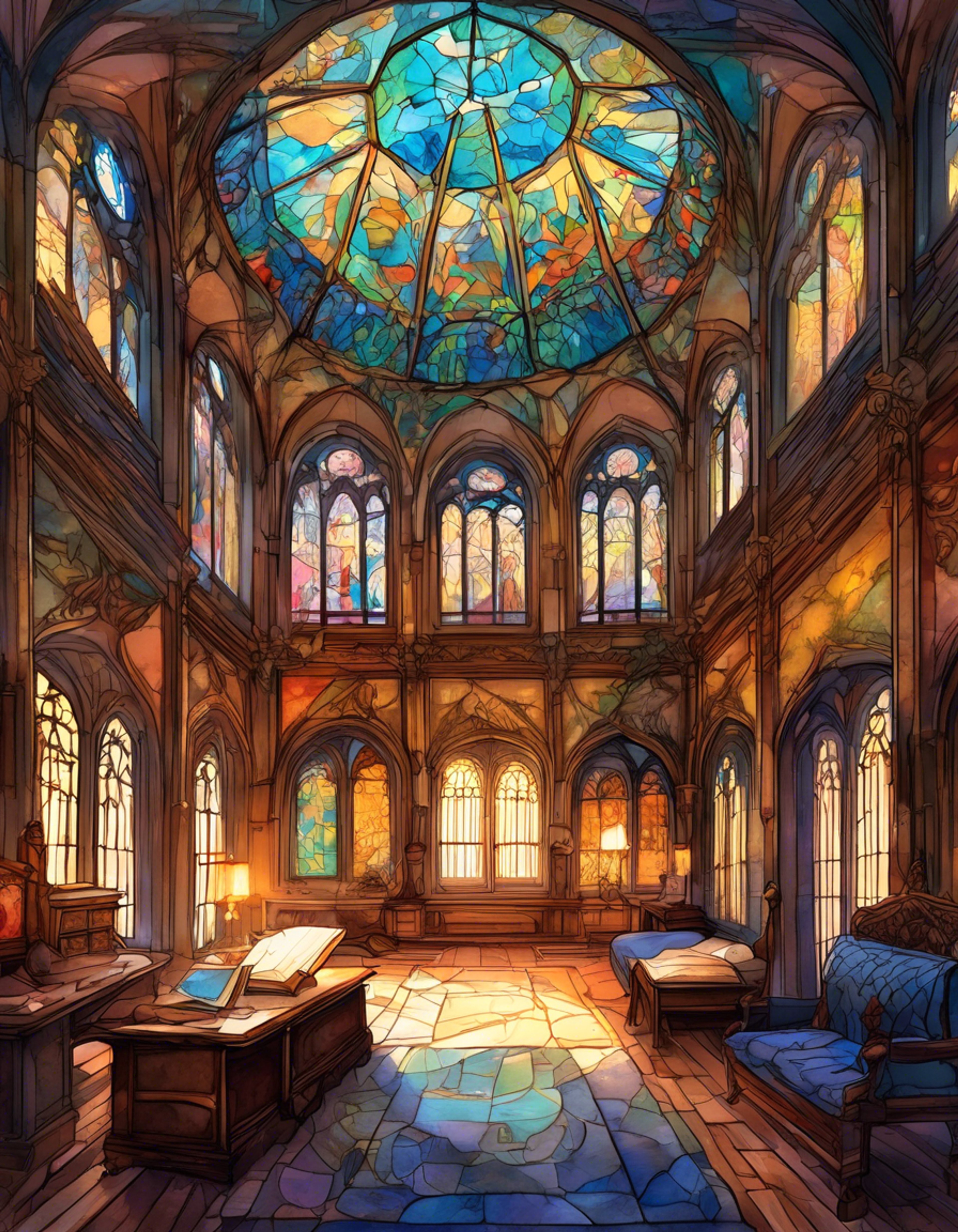 Scene involves multiple characters in service roles at the monastery