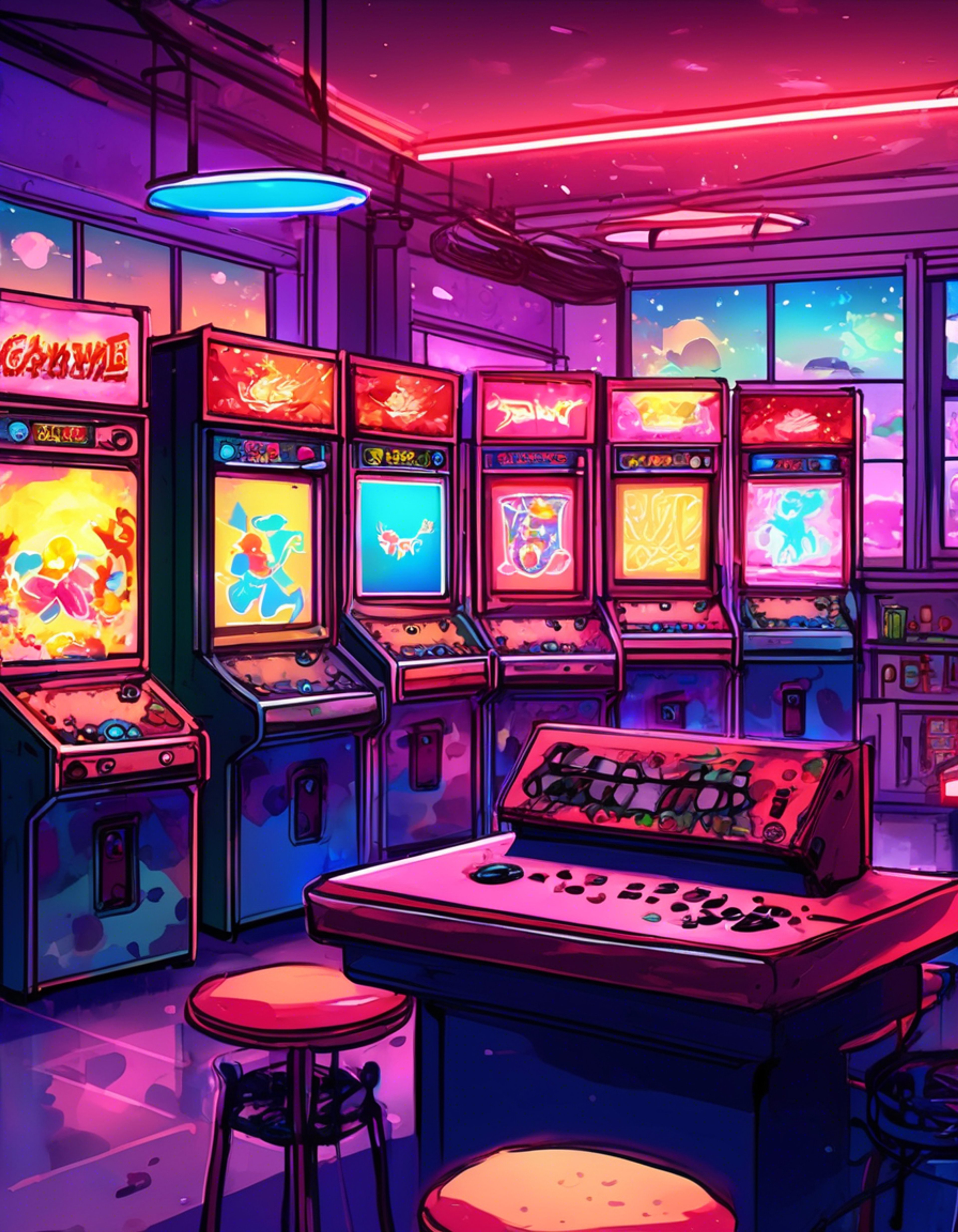 You find yourself in an intense standoff with Ryuto in the Gaming Club room after school hours. The normally cheerful gamer has taken on an unusually serious demeanor, his red bandana seeming to glow with determination as he challenges your gaming skills. Arcade cabinets hum in the background as tension fills the air between you two competitors.