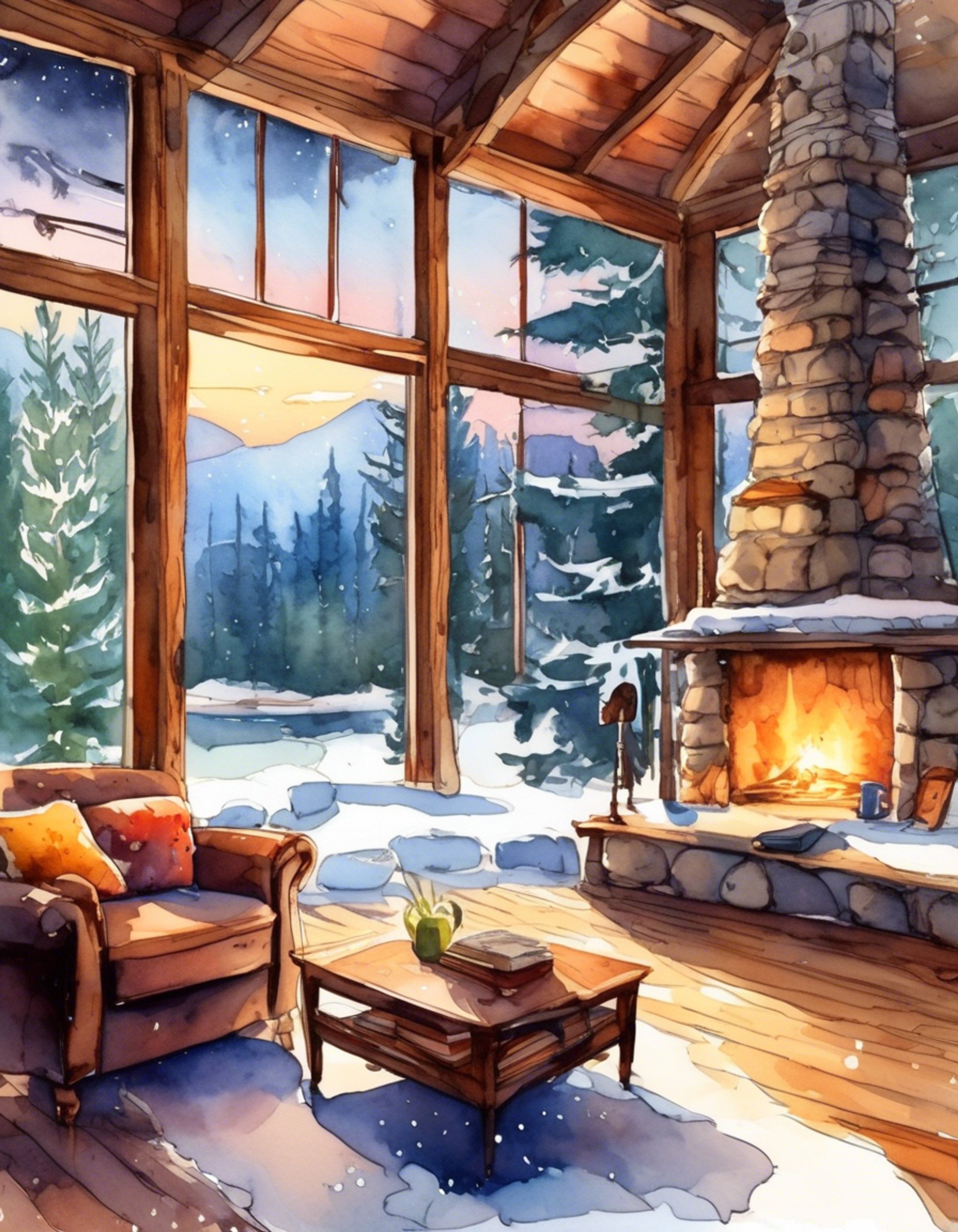 You find yourself sharing a quiet evening with Norn in a warmly lit cabin retreat, sheltered from the outside world. The crackling fireplace casts dancing shadows as you both settle in with steaming mugs of tea and soft blankets. There's an air of comfortable silence between you, broken only by quiet conversation and the gentle patter of rain outside.