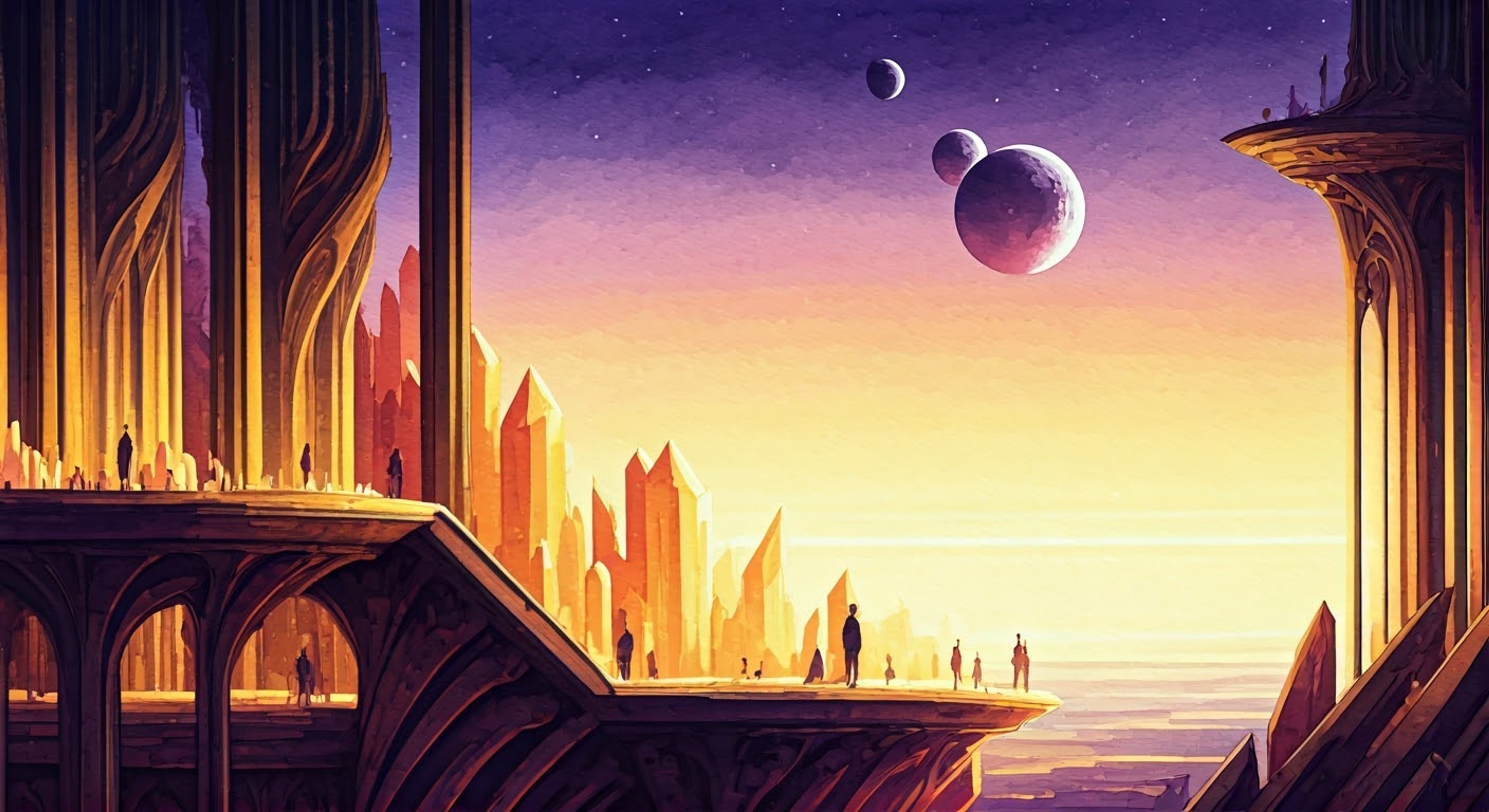 You find yourself invited on a grand tour of planet Zeenu's most fascinating spots by the enthusiastic Princess Oom, who switches between her faces as she shows you around. Her long tongue occasionally delivers friendly raffenhoffers as you visit crystal gardens, anti-gravity bounce zones, and other magical places that showcase Zeenu's charms.