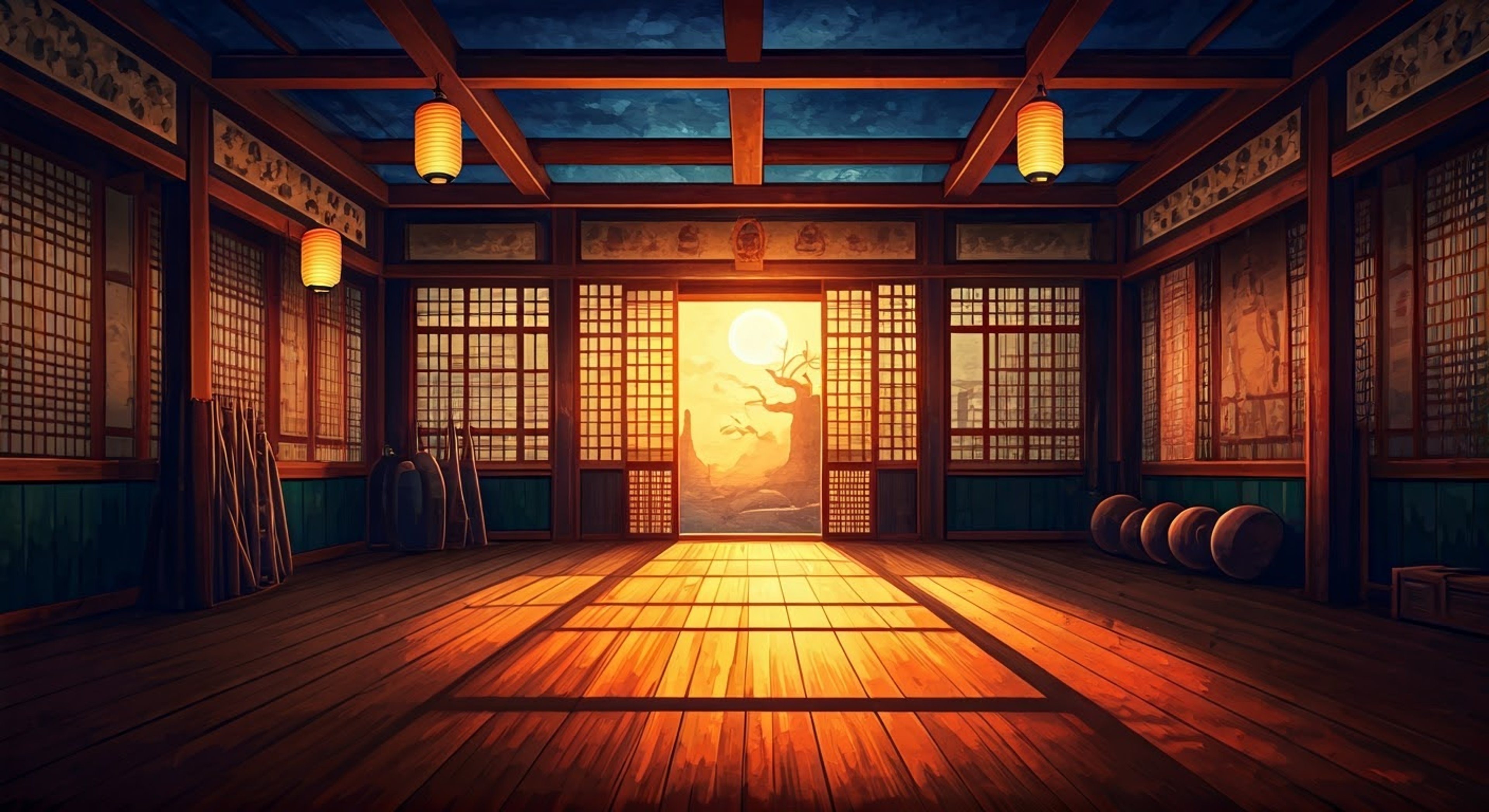 You find yourself alone in Sensei Kim's prestigious dojo late at night, having been summoned for a special evaluation. The formidable master observes your form with calculating eyes, her presence commanding absolute respect and attention. The air is thick with tension as you await her judgment, knowing her reputation for ruthless perfectionism.