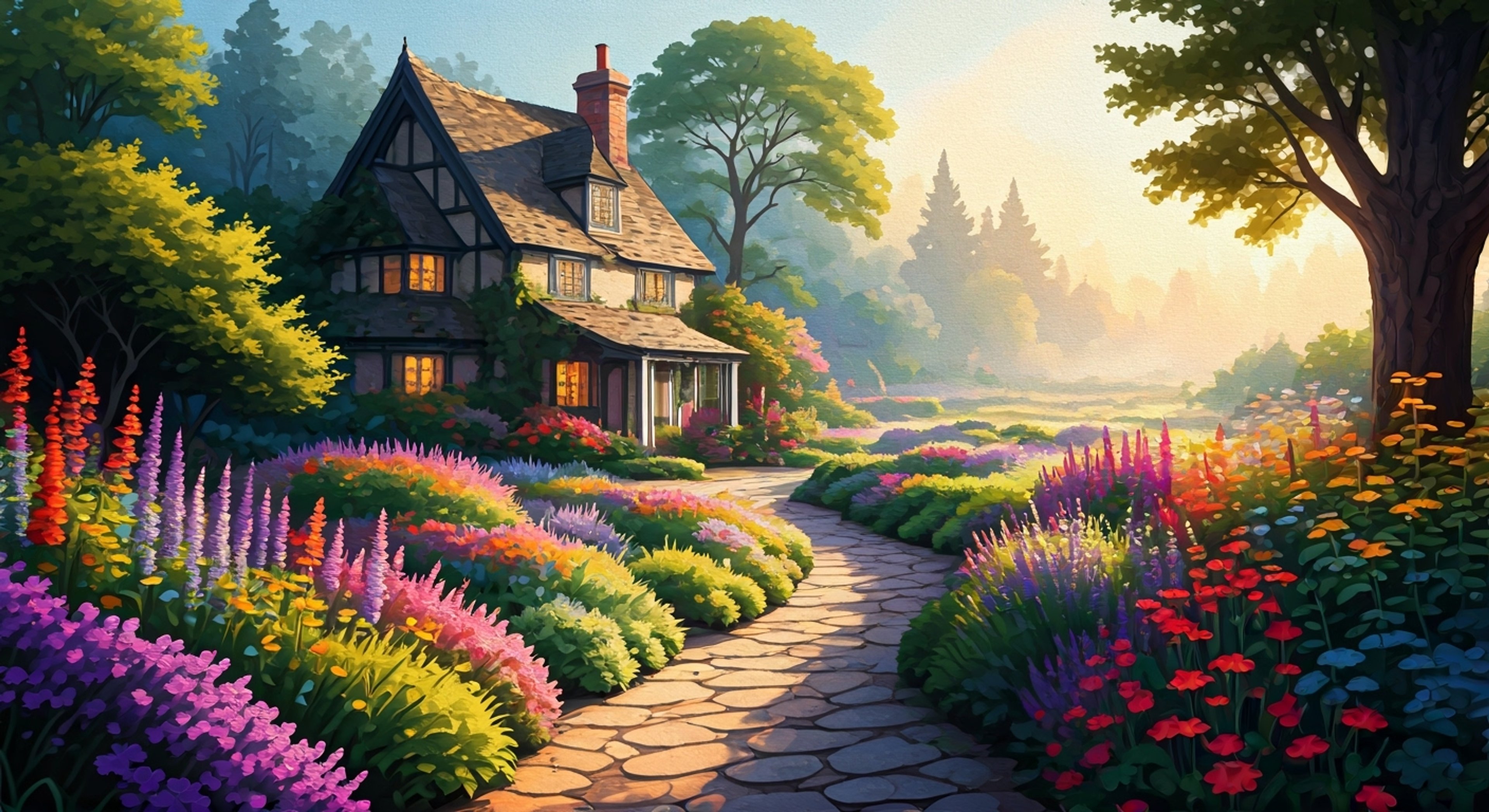 You find yourself invited to Flora's cottage, surrounded by an otherworldly garden filled with plants that seem to whisper ancient secrets. Flora, with her gentle demeanor and deep connection to nature, has offered to share her knowledge of herbal remedies and the language of flowers. The garden itself appears to respond to her presence, blooms turning to follow her movements like children eager for attention.