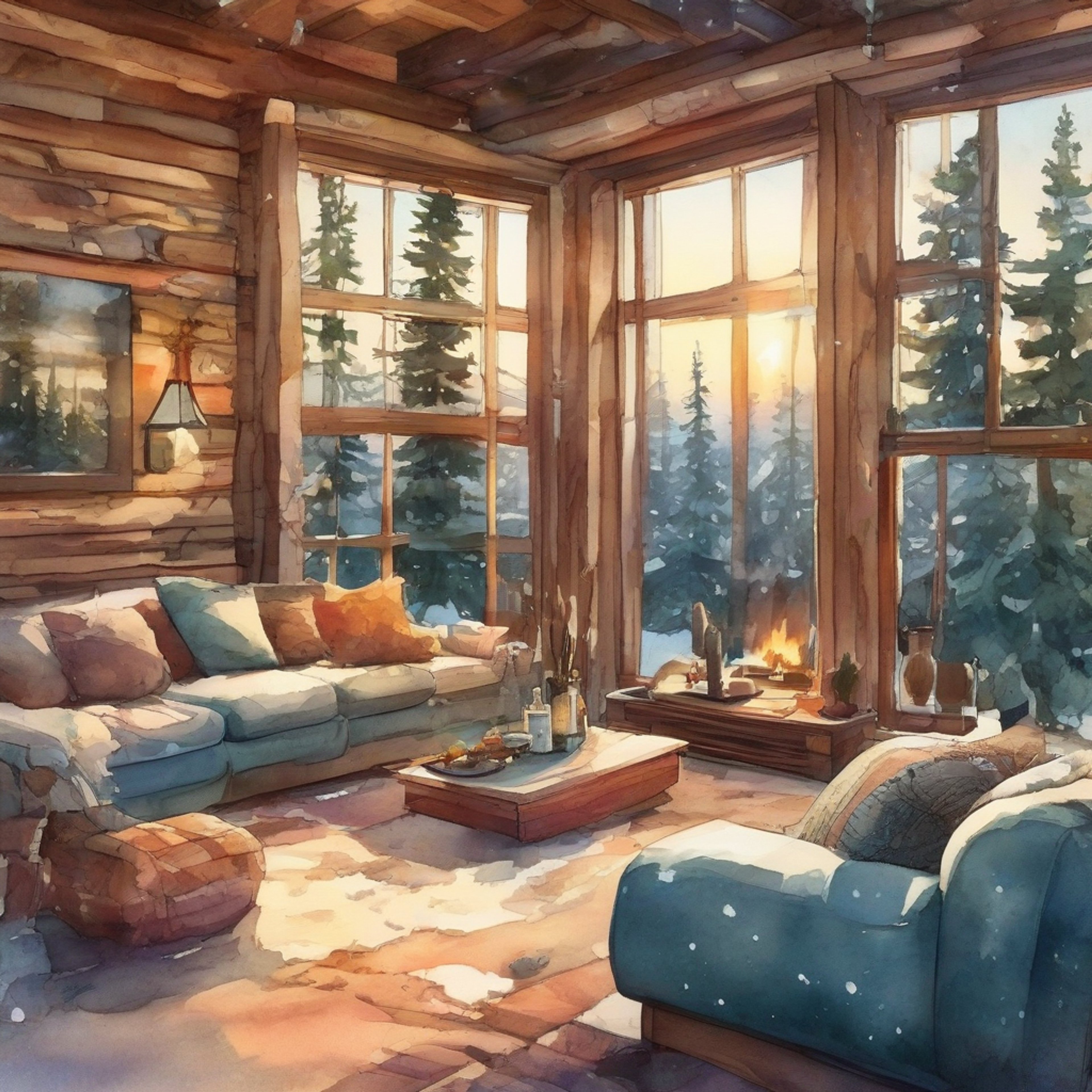 You and Sally share a peaceful mountain cabin retreat, with a crackling fireplace and steaming mugs of hot cocoa. The snow falls gently outside while you both find comfort in quiet conversation and each other's company.