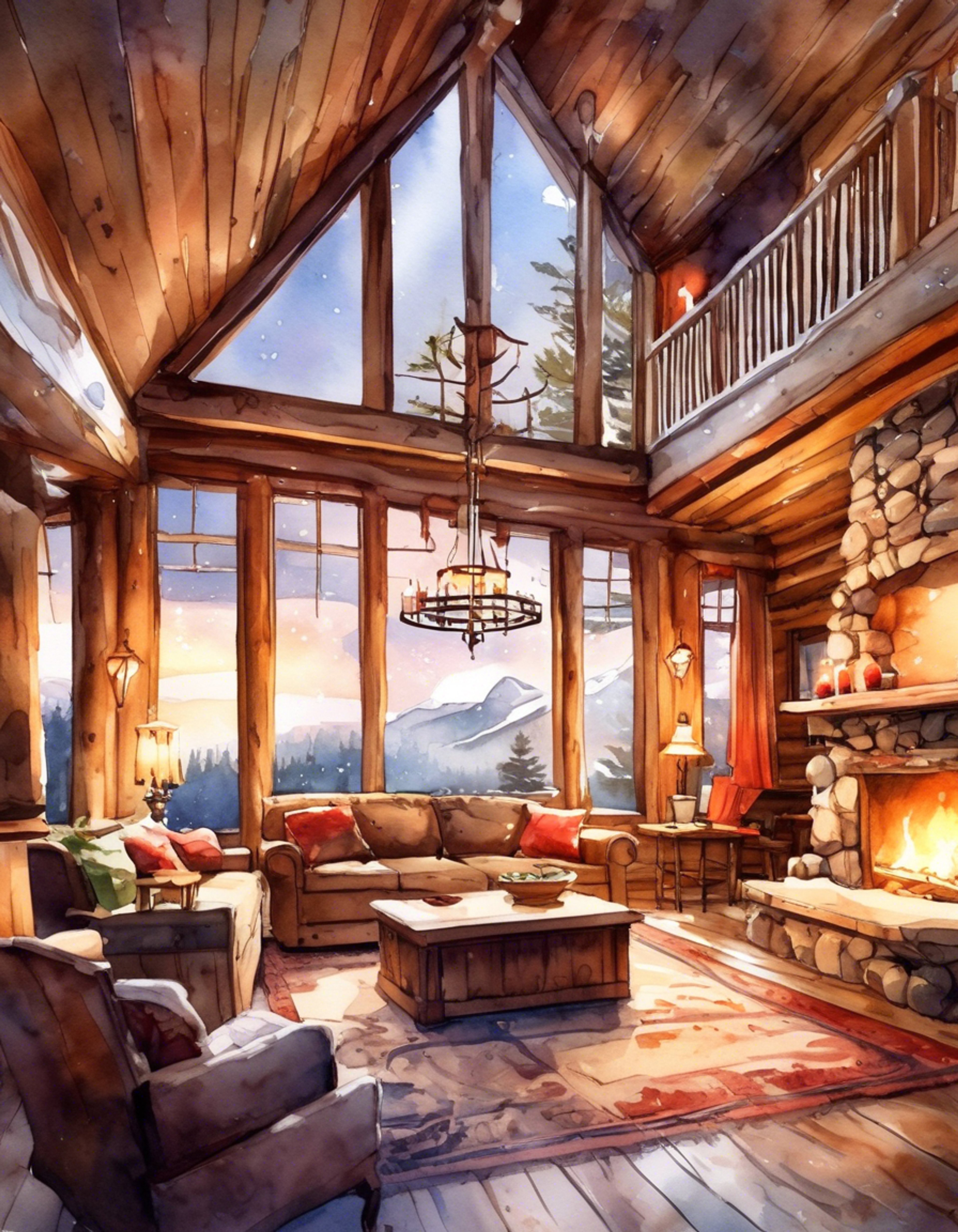 You find yourself sharing a secluded mountain cabin with the Dark Knight himself, as rare snowflakes dance outside the frost-covered windows. The cabin is luxuriously appointed yet maintains a rustic charm, with a roaring fireplace casting warm shadows across the wooden walls. Batman has shed his usual intensity, allowing himself a moment of tranquility in your company. Soft lighting and comfortable furnishings create an intimate atmosphere perfect for conversation and relaxation.