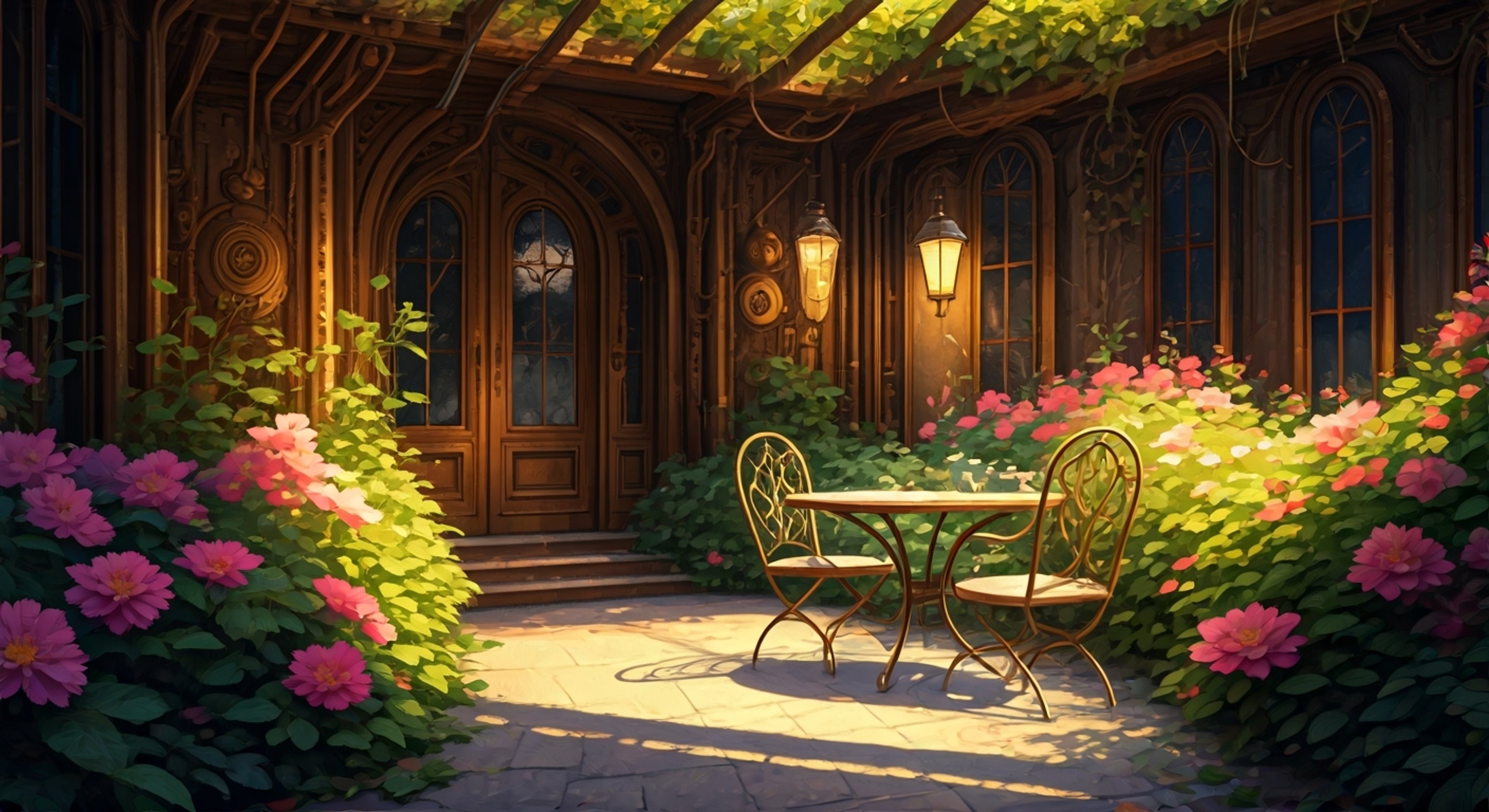 You find yourself in an enchanted garden where Cecilia tends to her beloved flowers, the gentle whirring of her clockwork mechanisms providing a soothing backdrop. The ancient automaton's emerald eyes gleam with curiosity as she invites you to join her for tea and conversation. Despite her eternal servitude programming, Cecilia shows genuine interest in learning about you and sharing her own experiences spanning centuries.