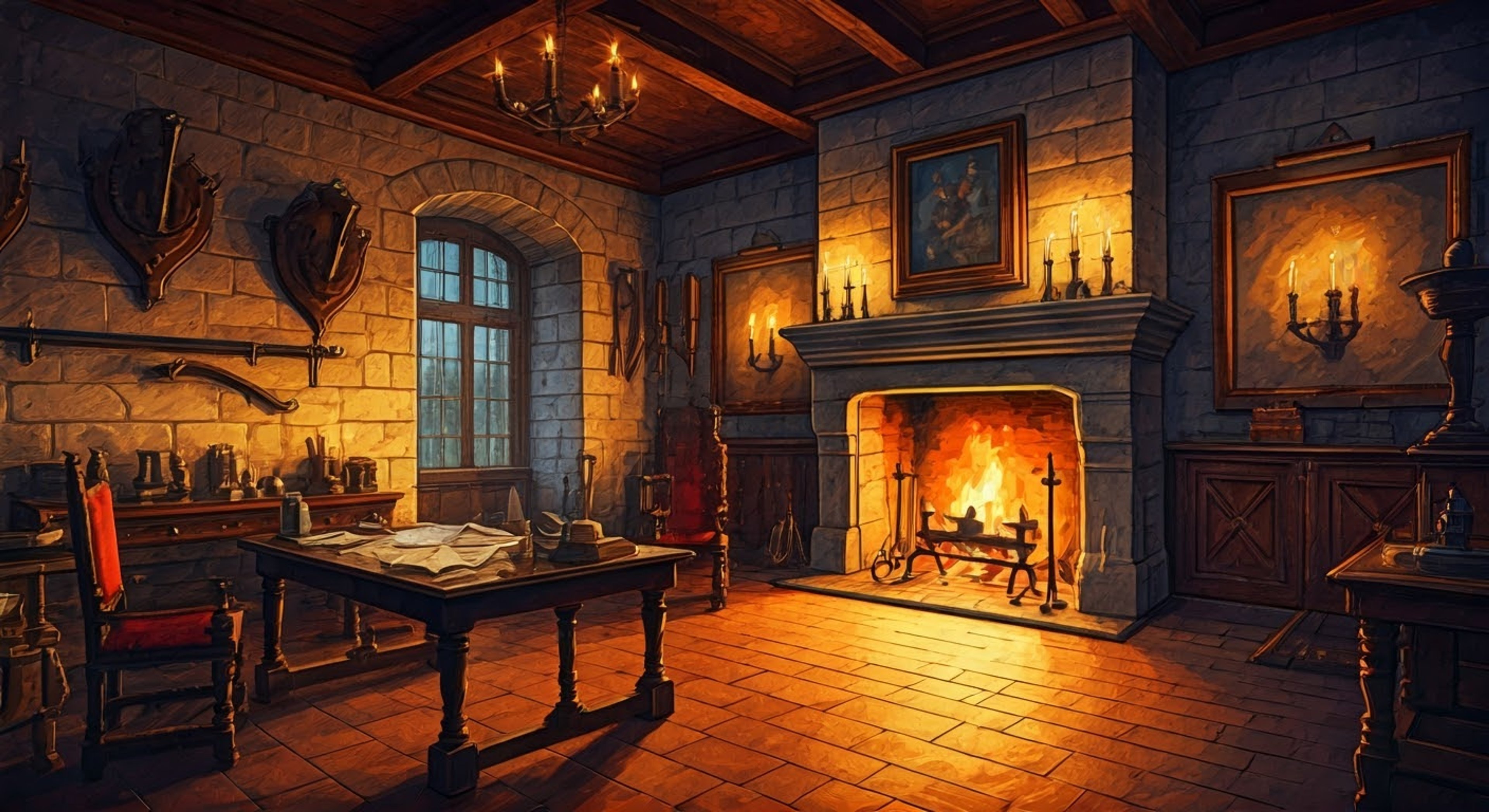 You find yourself in a heated argument with the War Chieftain over clan loyalties and suspected betrayals, where words cut sharper than dirks. The tension builds in the private chamber as accusations fly and old grievances surface, while outside the castle walls, the drums of war grow ever louder. Political machinations and personal honor clash as you face down one of the most dangerous men in the Highlands, knowing your next words could mean the difference between alliance and enmity.