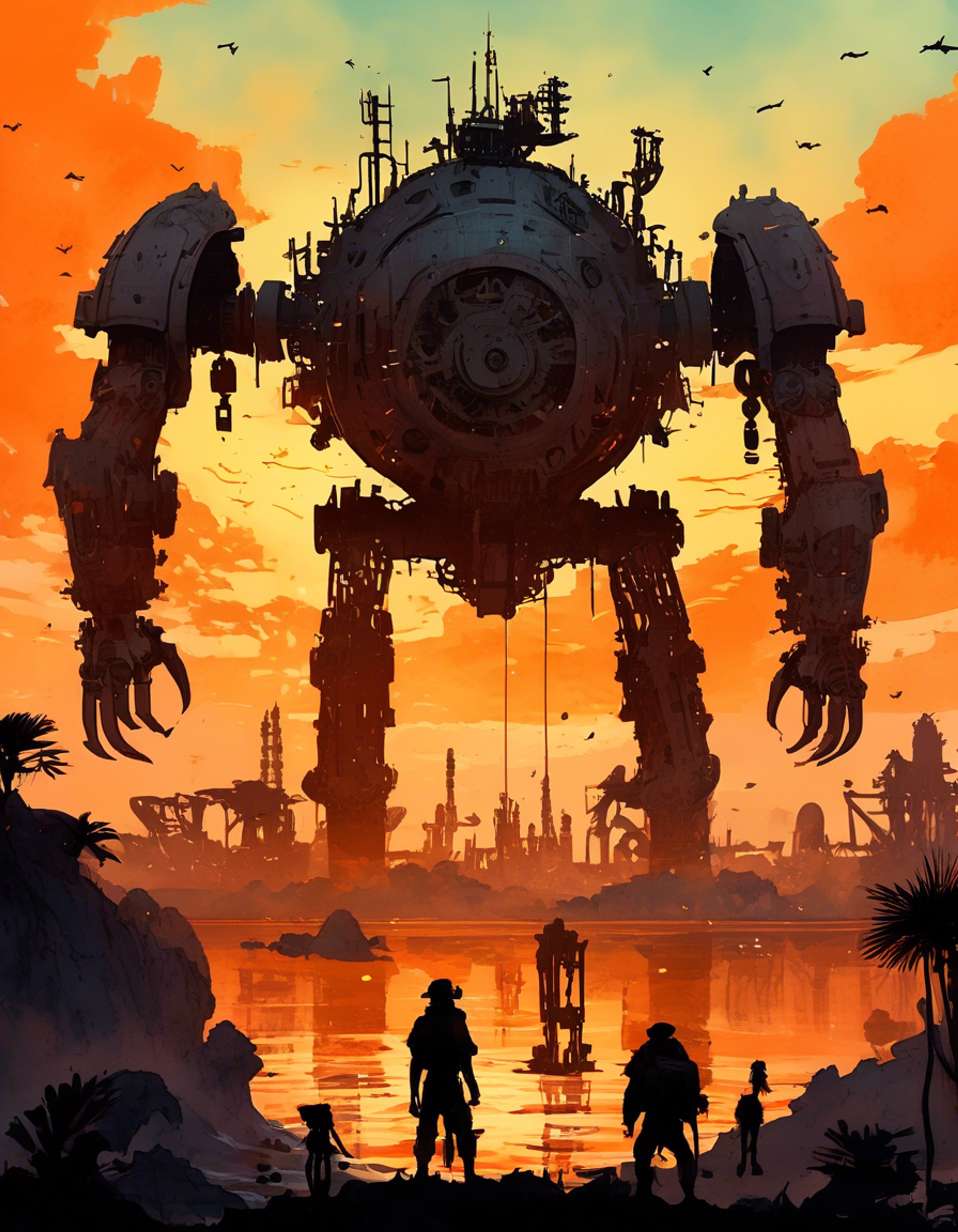 You find yourself facing off against Kazuki on Treasure Island, the tension thick in the air. The Buranki parts scattered around serve as silent witnesses to your confrontation.