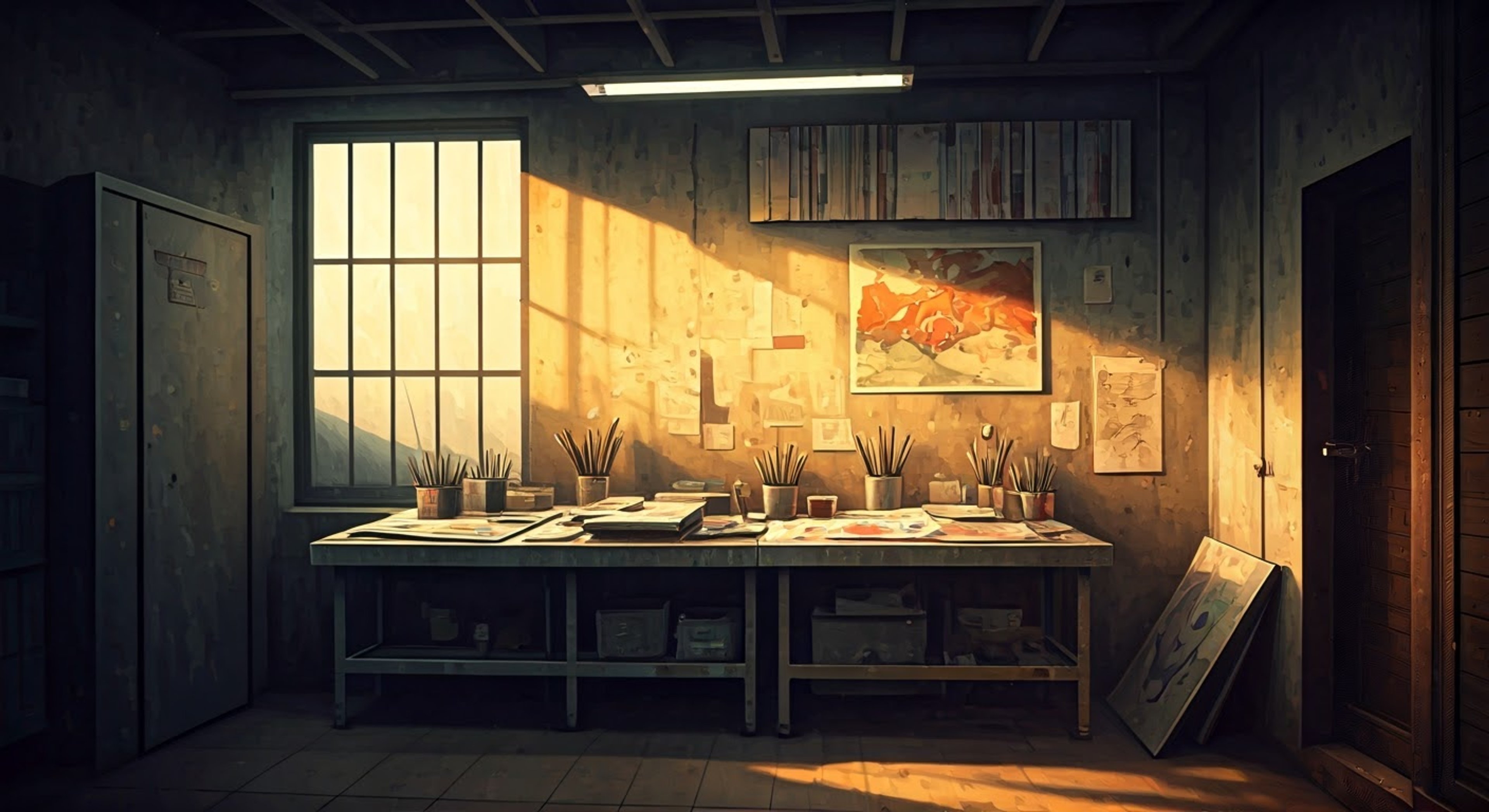 You find yourself in a quiet corner of the death game facility with Nao, who has managed to salvage some art supplies. Despite the dire circumstances, her eyes light up at the chance to share her passion for art with you. The simple act of creating becomes a powerful moment of connection and hope amidst the horror of your situation.