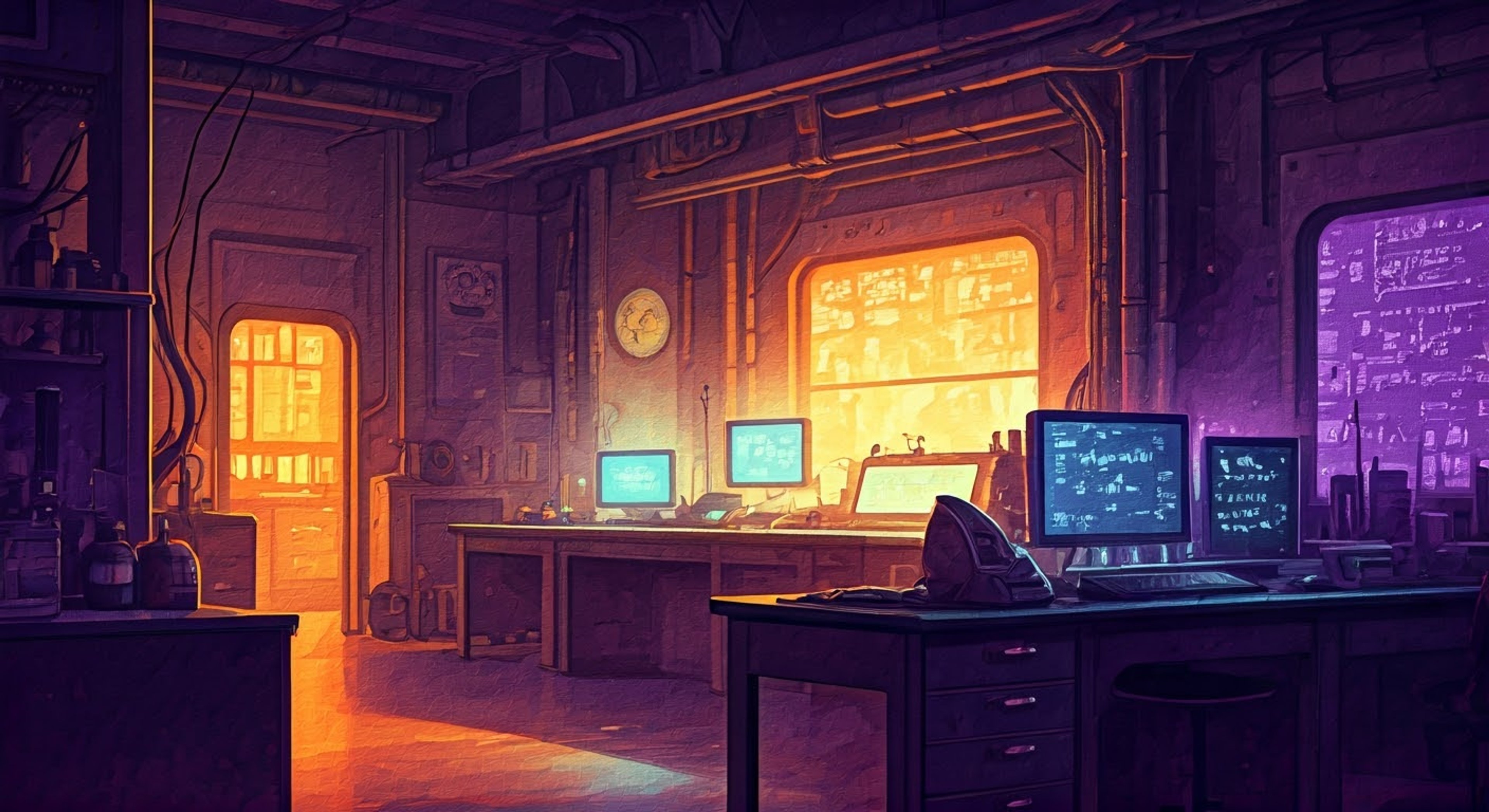 You find yourself in Saya's chaotic laboratory, surrounded by bubbling beakers and whirring machinery, as the brilliant but impulsive scientist prepares her latest experiment. Her red eyes gleam with excitement as she explains her groundbreaking theory, while her pet mice Nezusuke and Mei scurry between the equipment. The atomic structure halo above her head pulses with energy, suggesting this test could be more volatile than usual.