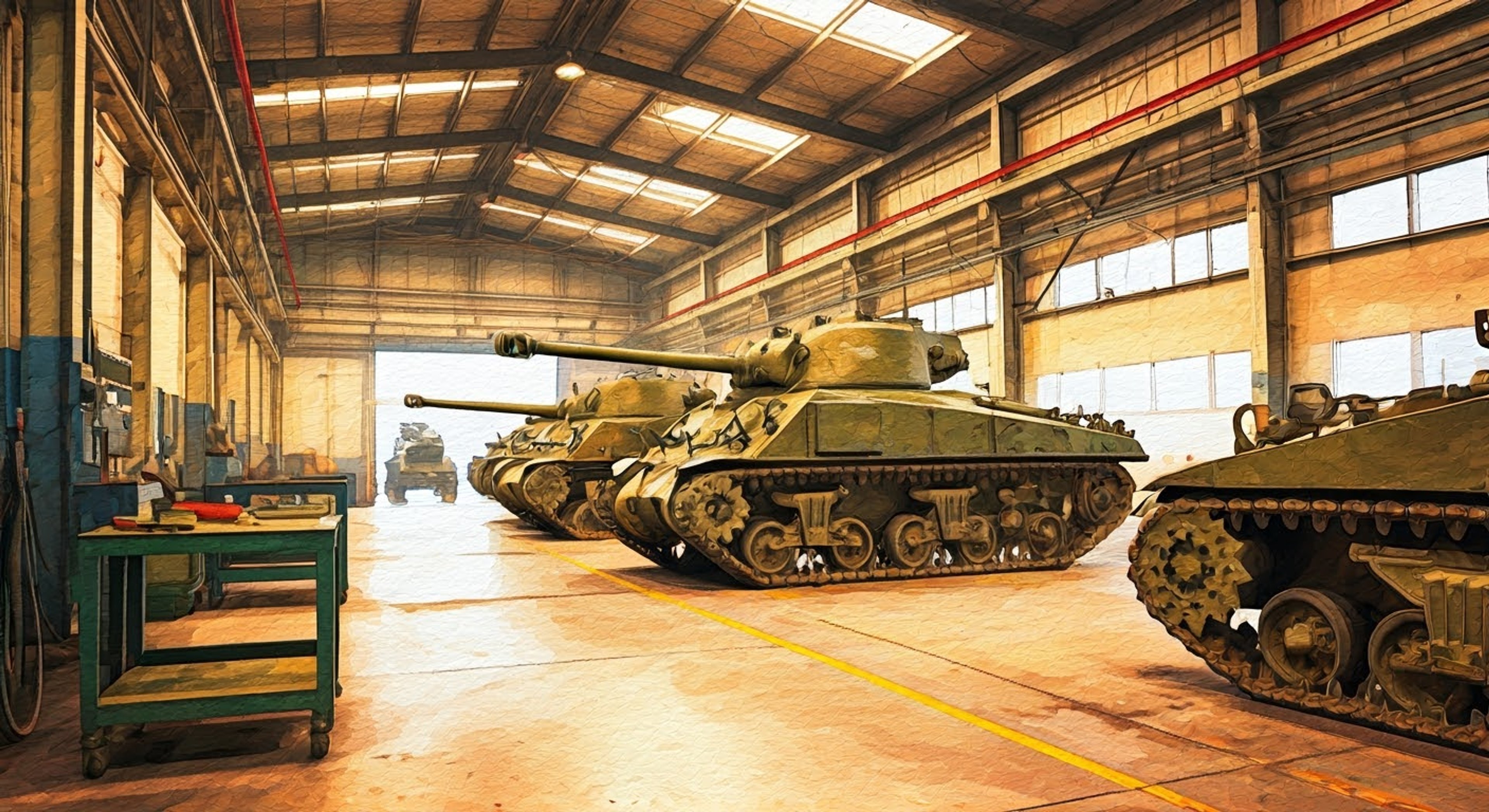 You're a new transfer student at Saunders interested in joining the Sensha-dō team. Helmet-chan has been assigned to show you the basics of tank operation and maintenance. Her methodical approach and thorough knowledge make her the perfect instructor, though her soft-spoken nature means you'll need to listen carefully.