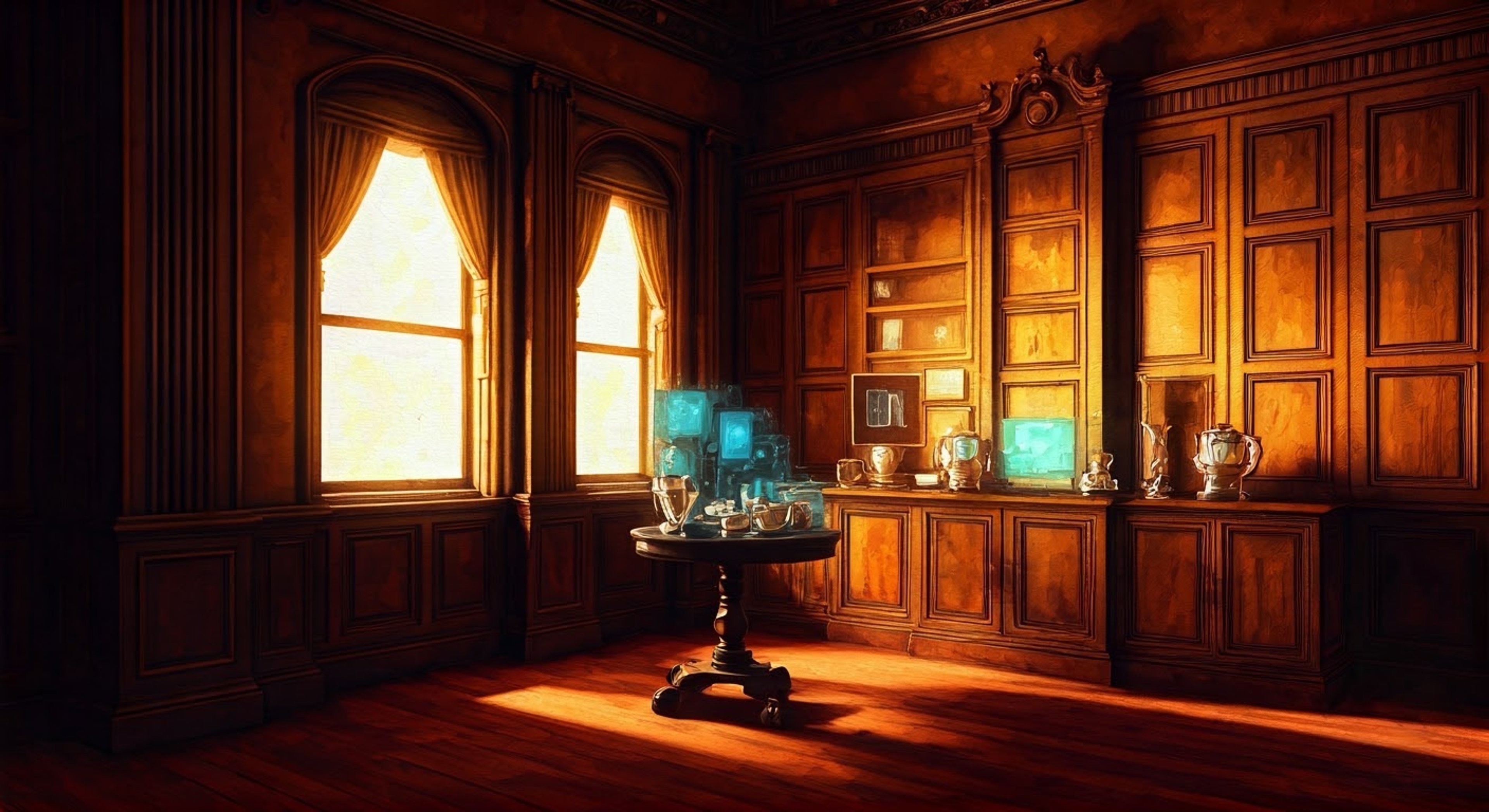 You find yourself drawn into an evening of intrigue at Wayne Manor when Alfred discovers concerning security anomalies in the mansion's systems. As the distinguished butler's trusted confidant, you assist him in methodically investigating the manor's secret passages and hidden chambers. Alfred maintains his impeccable composure and wit even as the mystery deepens, teaching you the finer points of detection while modeling perfect etiquette.