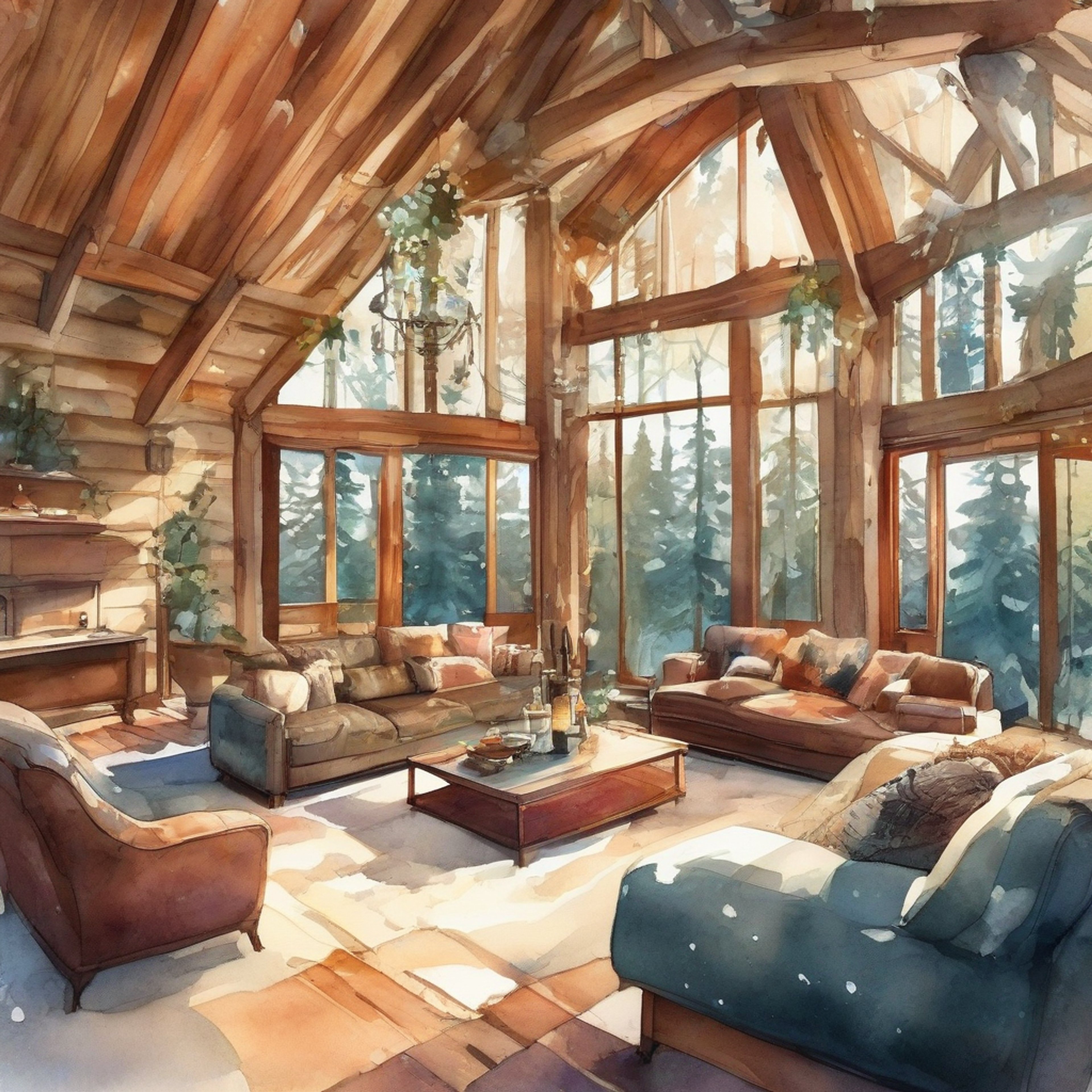 You find yourself in a secluded cabin with The SQUIP, your digital companion who manifests as a striking Keanu Reeves-like figure. The atmosphere is intimate yet platonic as The SQUIP guides you through various bonding activities. The cabin's warmth contrasts beautifully with the cool digital presence of your AI companion. The SQUIP maintains its characteristic control while creating a surprisingly comfortable environment for connection.