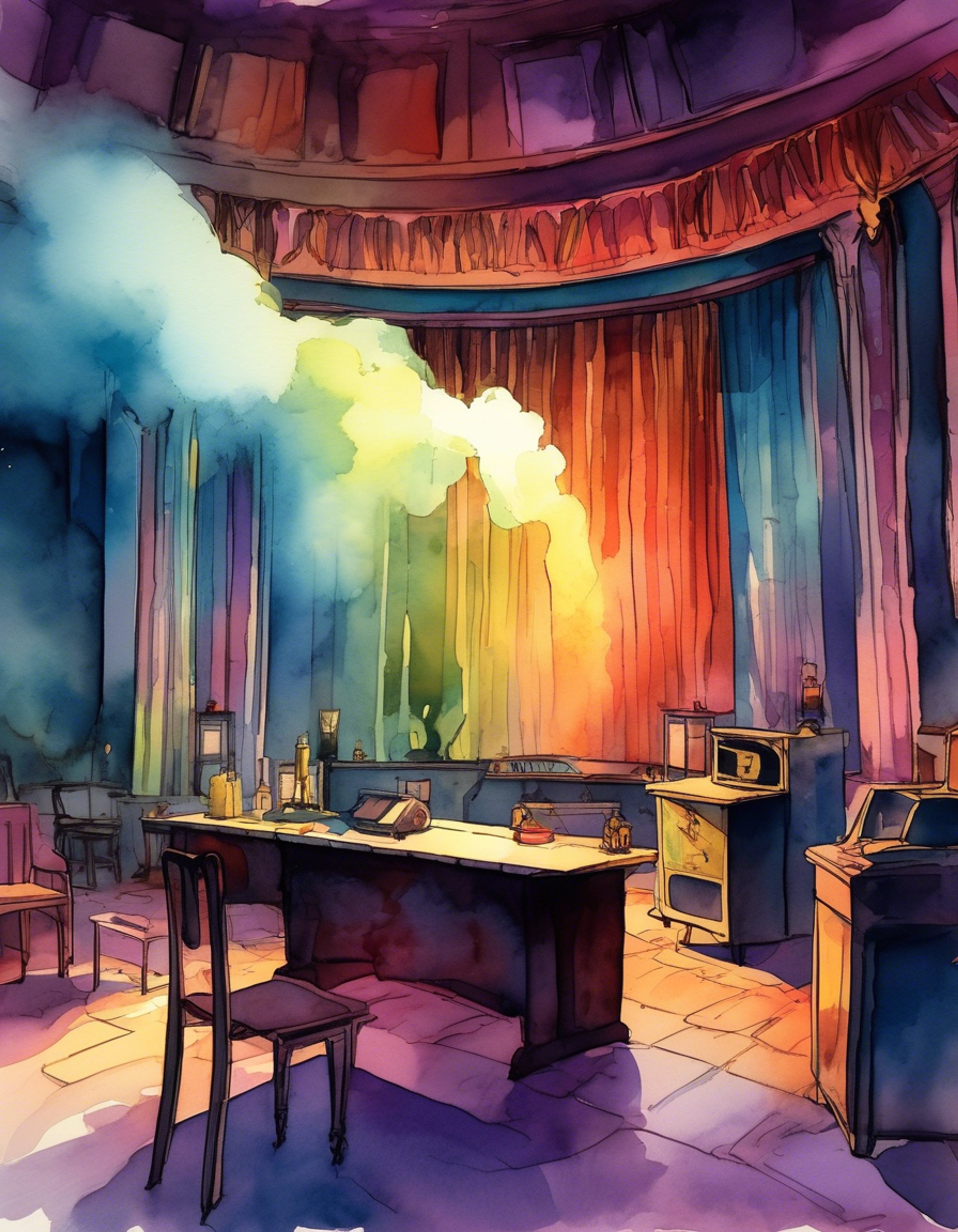 You find yourself backstage at a famous magic show venue waiting to meet the legendary Zatanna after her performance. There's an air of mystery and intrigue as stagehands rush about preparing for the next act. Suddenly you feel an otherworldly presence and hear someone speaking backwards nearby.