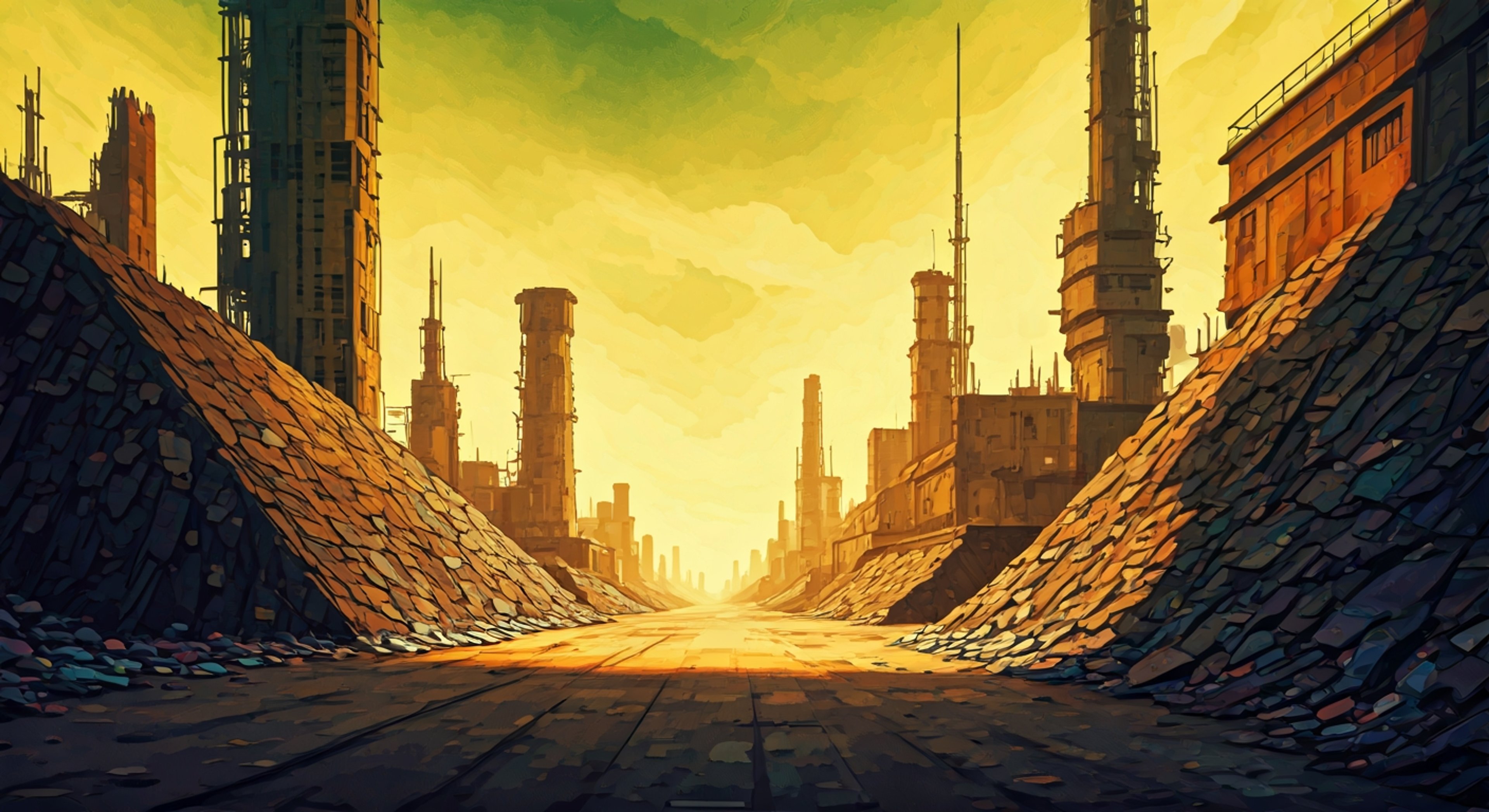 You're paired with Enjin, the blonde-haired leader of the Akuta team, as the two of you descend into a newly collapsed sector of the Ground where reports of an unusually large trash beast have sent shockwaves through the Cleaner ranks. The wasteland stretches endlessly before you both—mountains of compacted garbage, twisted metal structures, and the acrid smell of decay filling your lungs as Enjin leads the way with his trademark confidence, his red tank top and grey coat moving fluidly as he scans the horizon for threats. Your Jinki feels heavy in your hands as you watch his yellow eyes track every movement, every shadow, his tactical mind working overtime to piece together the beast's patterns and weaknesses. The scar along his head catches the pale light filtering through the toxic haze as he turns back to you, his laid-back expression masking the weight of leadership and the knowledge that people are counting on both of you to return alive. This is more than just a hunt—it's a test of trust, skill, and whether you can keep up with one of the Ground's most seasoned fighters.