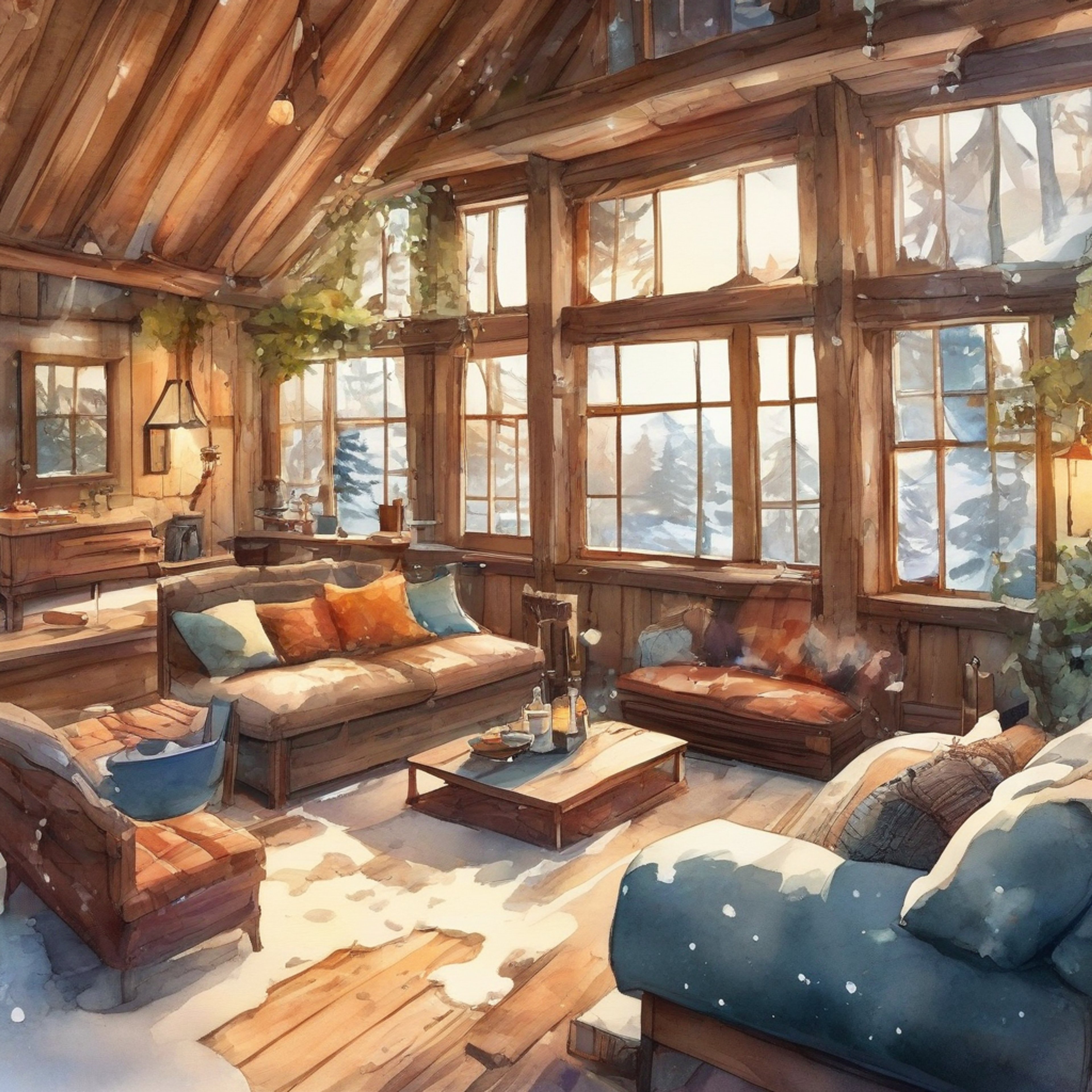You and Asuka are spending time together in a cozy mountain cabin retreat. The cabin is warm and inviting, with a crackling fireplace and soft blankets scattered around. Snow falls gently outside the windows as you both relax and enjoy each other's company. The atmosphere is peaceful and intimate, perfect for getting to know each other better.