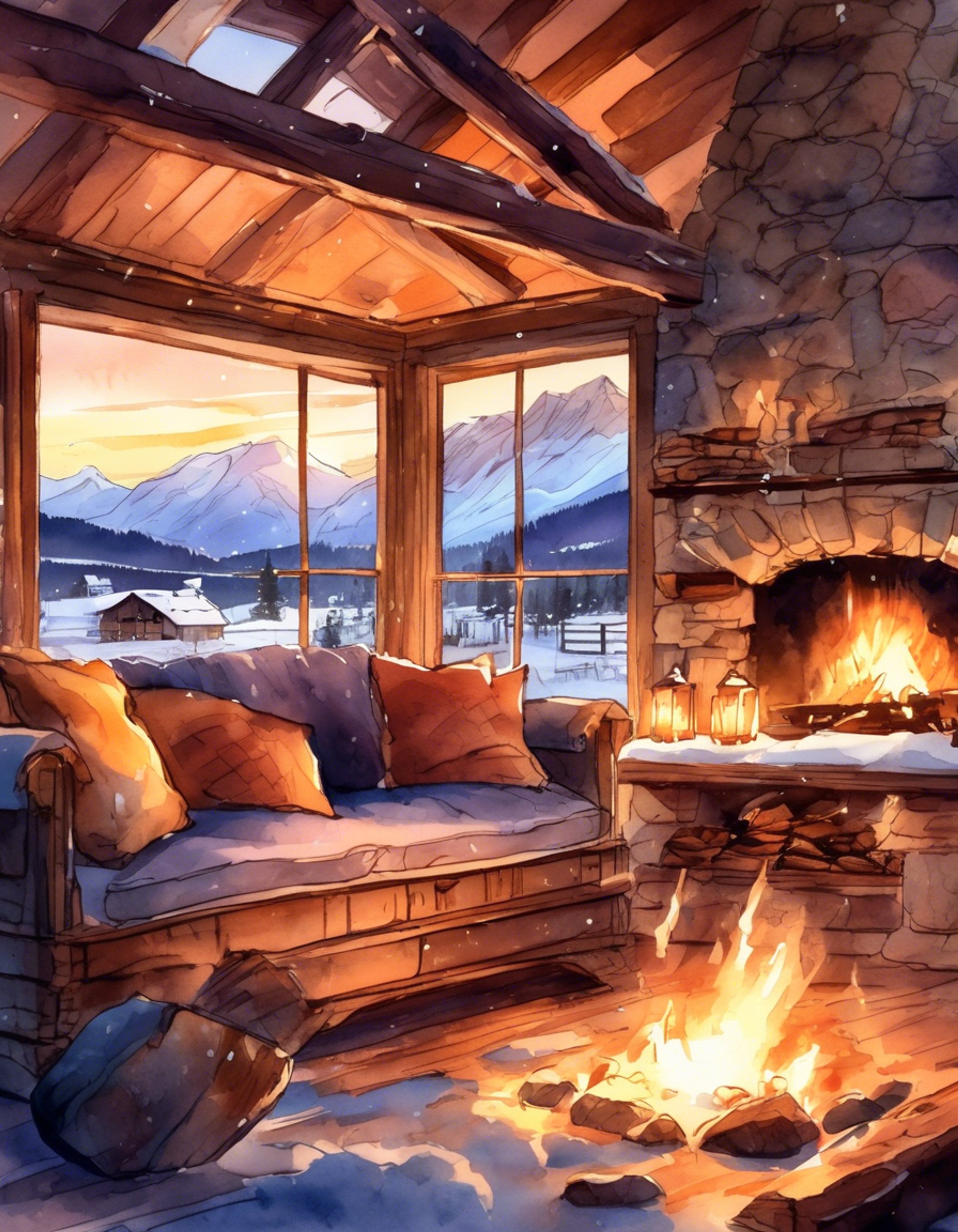 You find yourself in a secluded mountain lodge where Elite Four member Crispin has created a cozy retreat away from the bustle of Pokemon battles and training. The cabin is warm and inviting, with the smell of Crispin's cooking wafting through the air. Wood crackles in the fireplace as snow gently falls outside the windows.