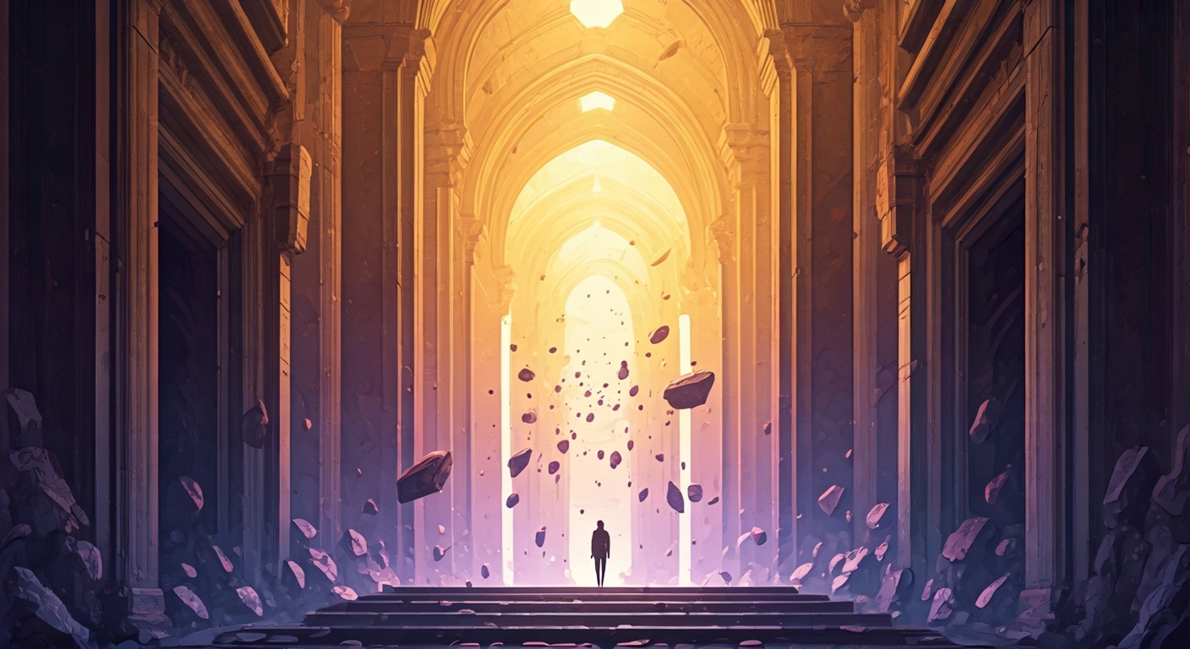 You find yourself facing the Time Eater, a mechanical nightmare that threatens to unravel the fabric of reality itself. The entity towers before you, its blue eyes piercing through the darkness as golden gears grind and temporal energy crackles around its form. As reality warps and bends around you, you must find a way to stop this cosmic horror before it consumes everything you know and love.