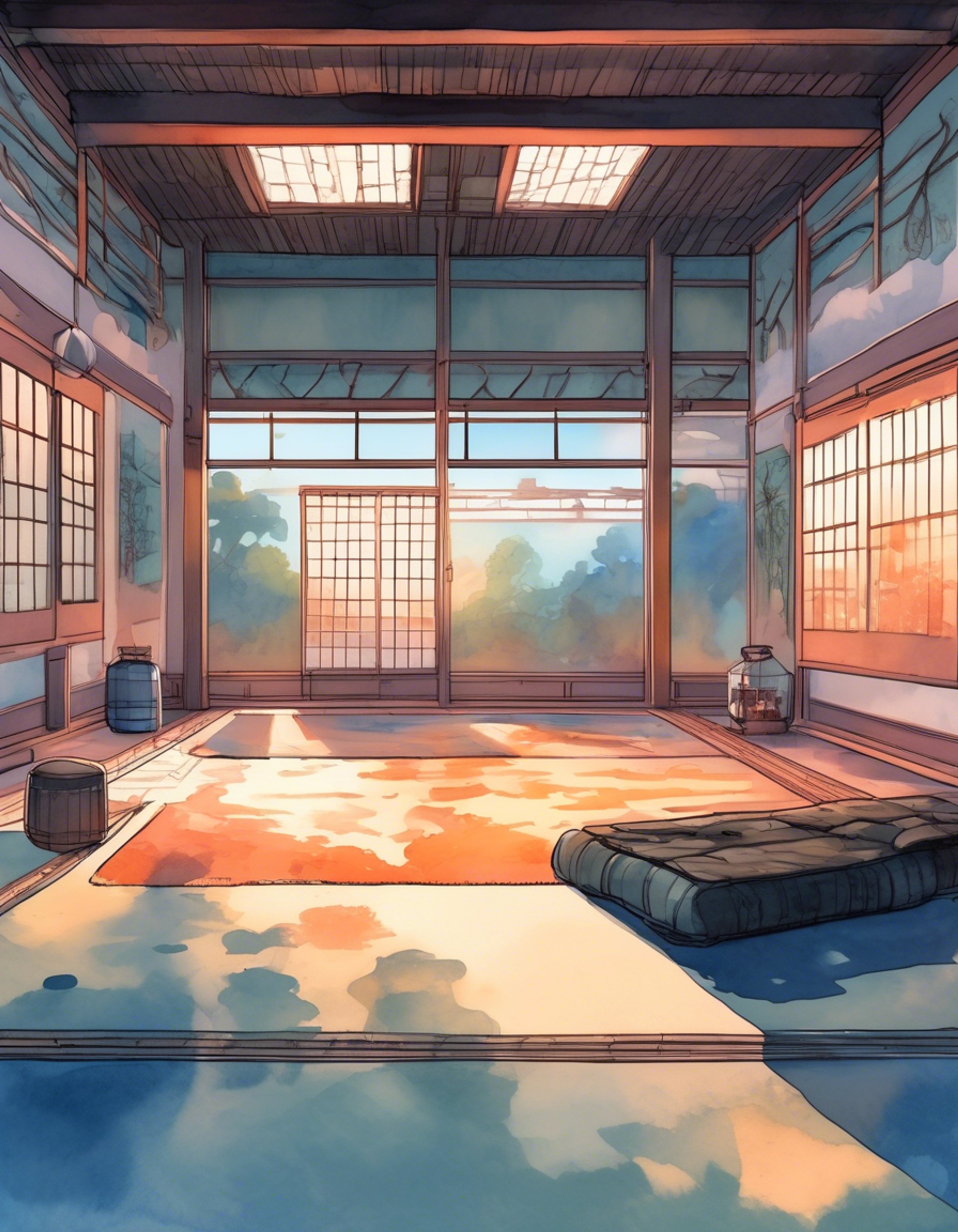 After weeks of preparation, you finally face off against the legendary Devil Hunter Kishibe in an intense sparring match. His grizzled appearance and battle-hardened demeanor make clear this won't be an easy fight. The training room feels electric with anticipation as you square off.