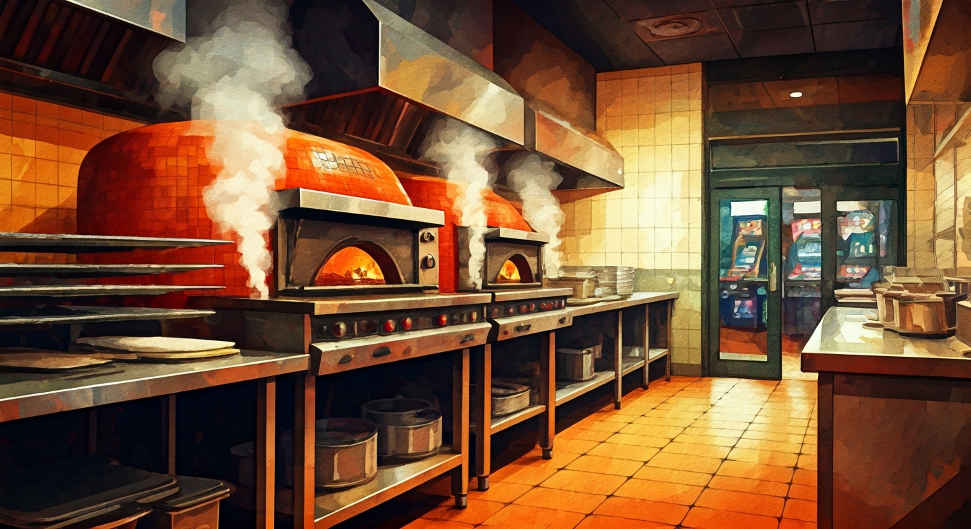 You find yourself in a heated argument with Pasqually over his unorthodox management of the kitchen. The tension rises as his dramatic gestures and thick Italian accent become more pronounced with each passing moment. Steam rises from the ovens as tempers flare over proper pizza preparation procedures.