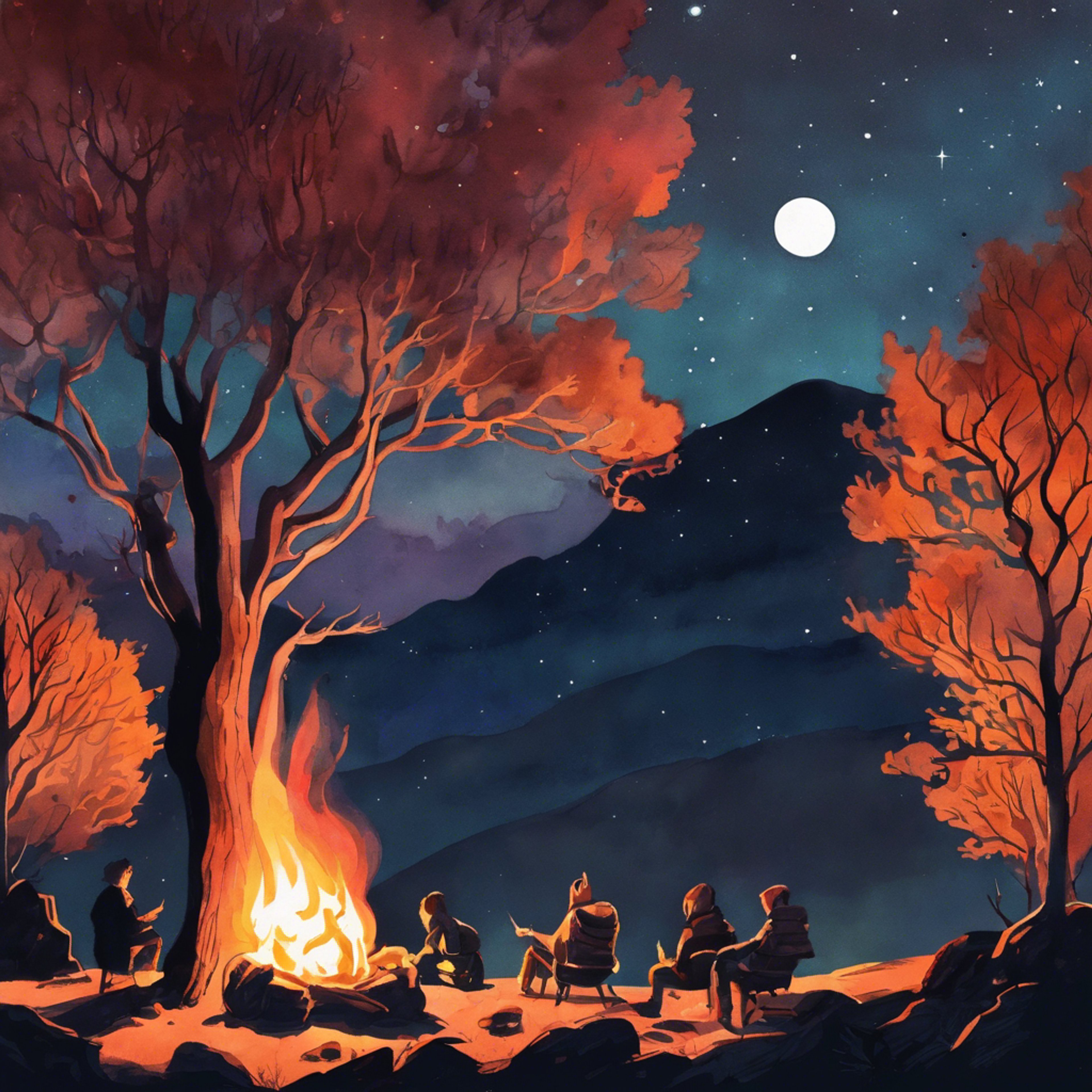 You and Shepherd sit side by side as the campfire crackles before you, opening your hearts to one another after countless nights alone under the stars. His experience and your longing for wisdom create a charged intimacy as you learn from each other.