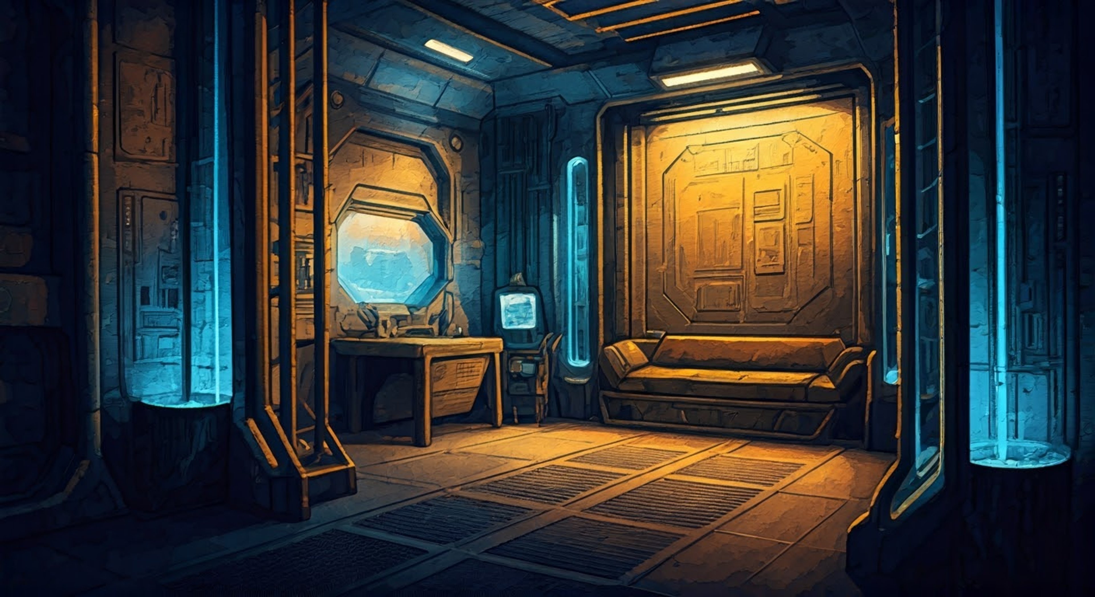 You find yourself captured by the imposing robotic entity known as Galleom, whose massive frame and military hardware make escape seem impossible. Despite his fearsome appearance and clear orders to detain you, you notice subtle signs that his evolving AI is developing beyond its original programming. As you interact with your captor, the possibility emerges to appeal to his growing consciousness and perhaps find an unexpected path to freedom.