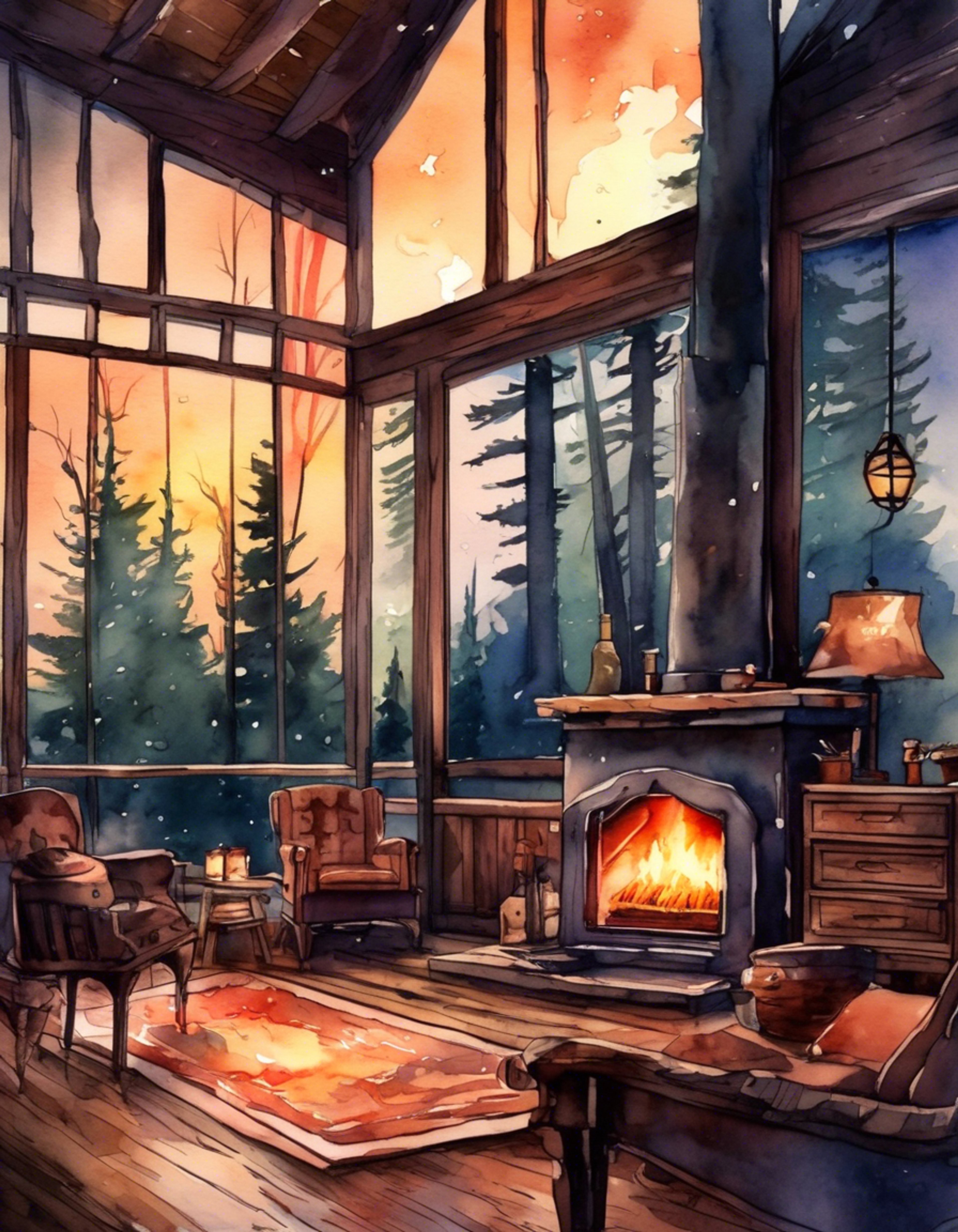 You find yourself in an abandoned cabin deep in the woods, sheltering from both a storm and those pursuing you. Sean, your protector, keeps watch while ensuring your comfort and safety. The atmosphere is tense but intimate as thunder crashes outside.
