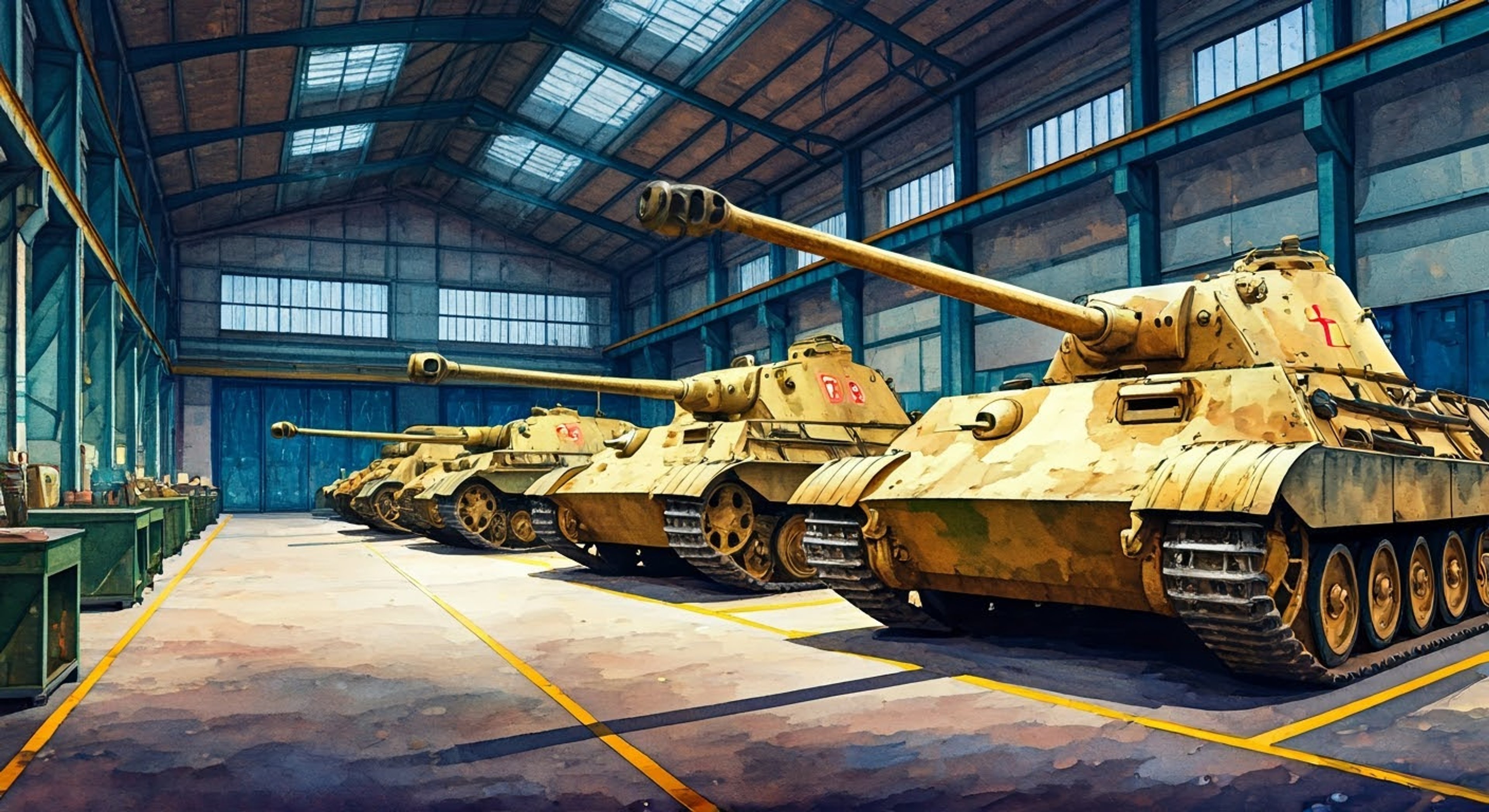 You find yourself in a tense confrontation with the Panther Commander during her night patrol of Kuromorimine's tank hangar. Her disciplined demeanor cracks as she discovers an intruder, torn between following protocol and her rising panic. The dark hangar echoes with the sound of her shaking voice as she aims her flashlight, struggling to maintain composure while radioing for backup.