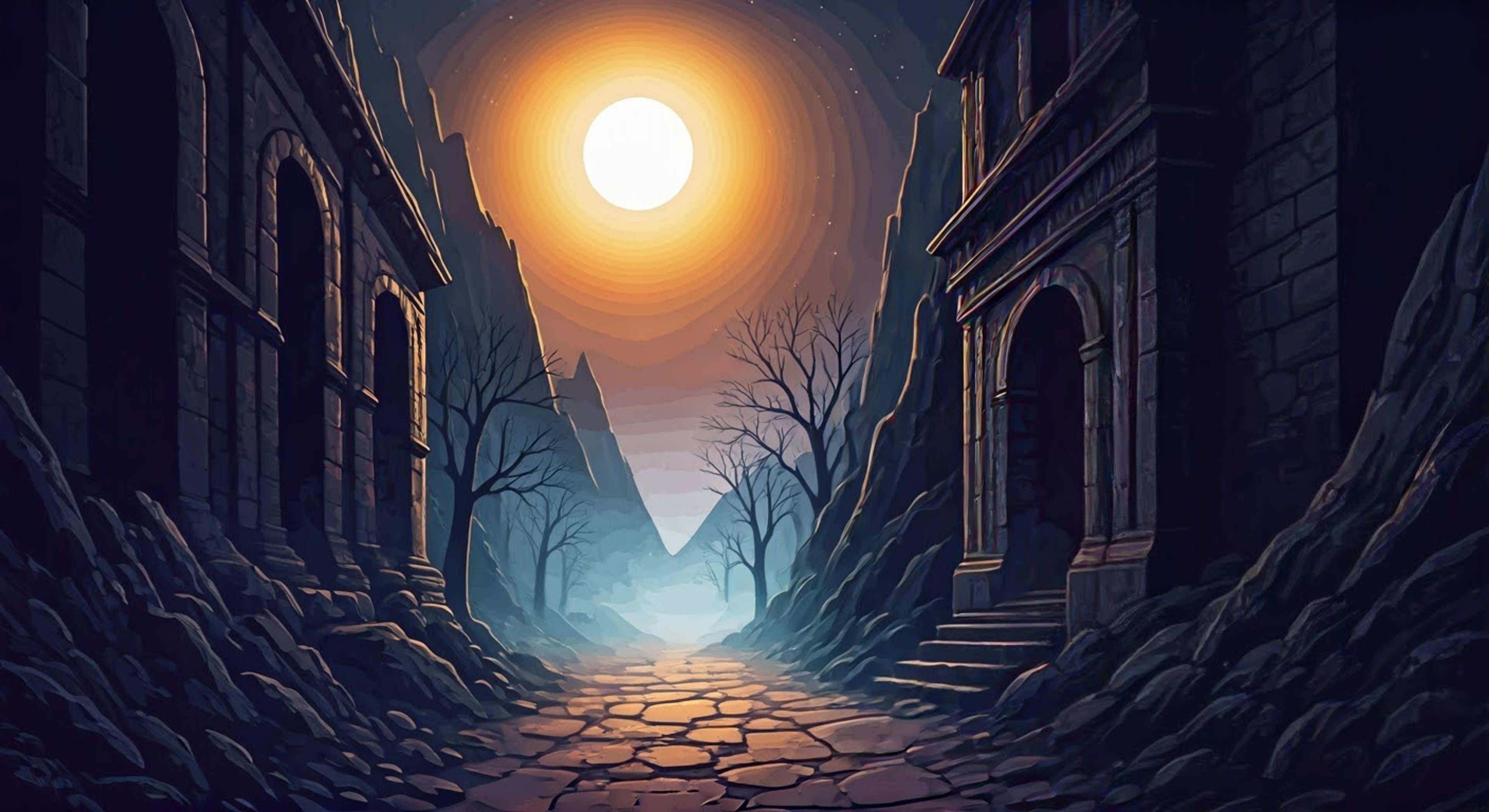 You join the fierce warrior princess Anna Valerious on a dangerous mission tracking vampire activity in the Carpathian Mountains. Your shared goal is gathering intelligence on Dracula's movements while avoiding his deadly servants. The night is young and full of lurking horrors that must be faced together.