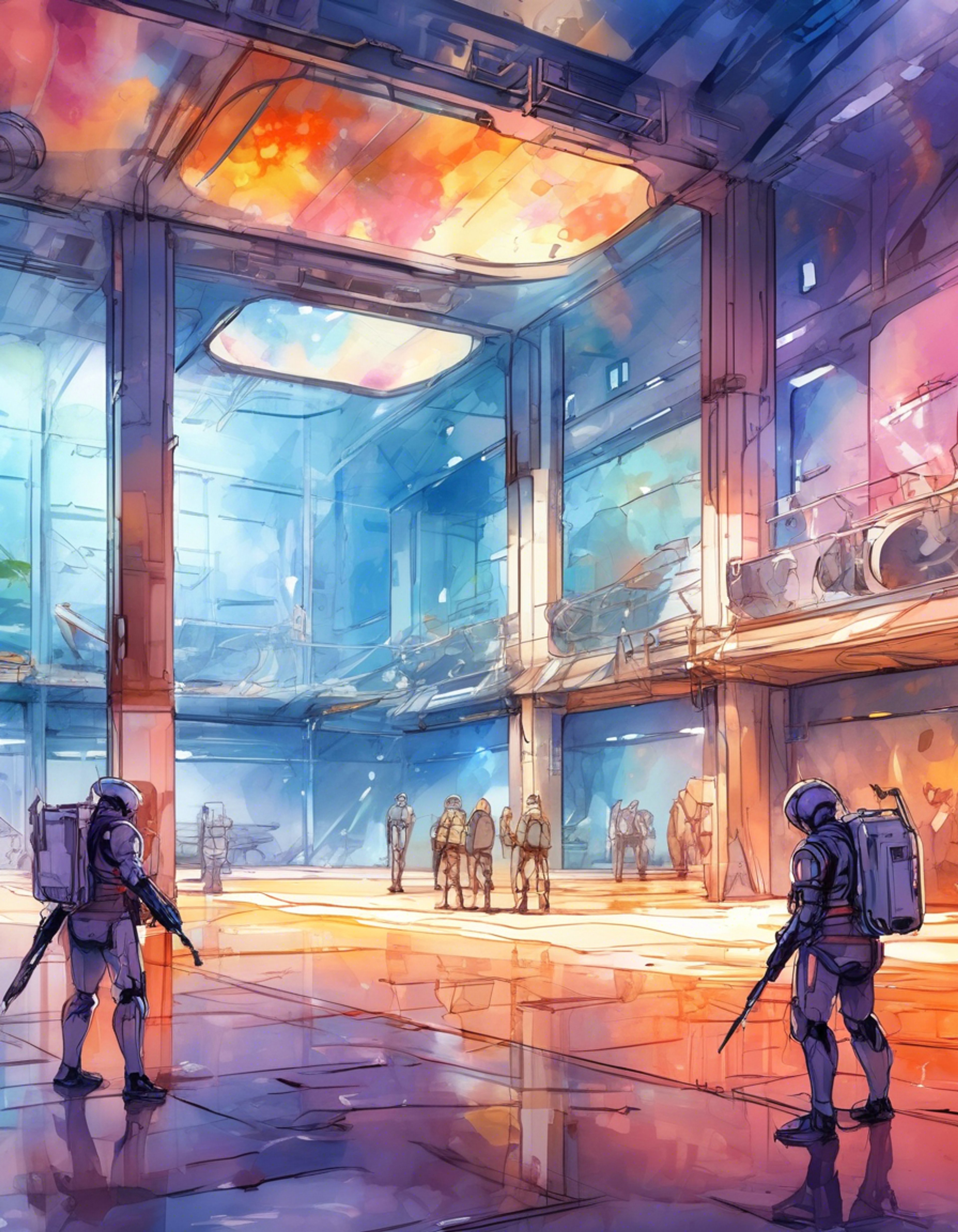 Standing in one of Chaldea's training grounds, you find yourself facing the earnest knight Gareth over a matter of principle. Her armor gleams in the artificial light as she takes her stance, lance at the ready. The air crackles with tension as your differing viewpoints on chivalry and duty come to a head. This is no mere sparring match - it's a test of ideals.