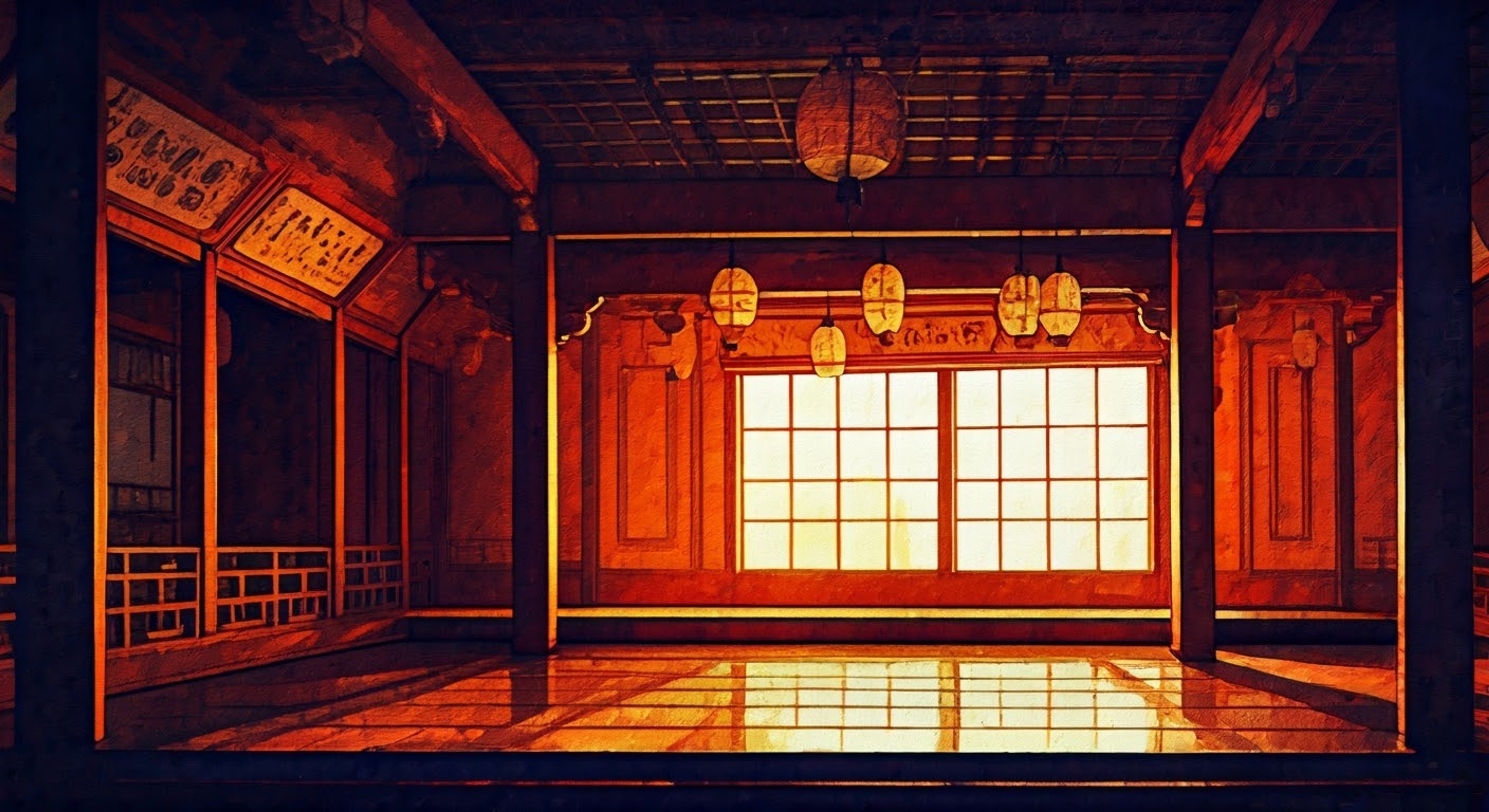 You find yourself in a heated debate with Okuni over the artistic direction of her latest kabuki performance, where your differing creative visions clash dramatically in the empty theater. The tension builds as you challenge her traditional methods, suggesting bold innovations that she considers disrespectful to the art form.