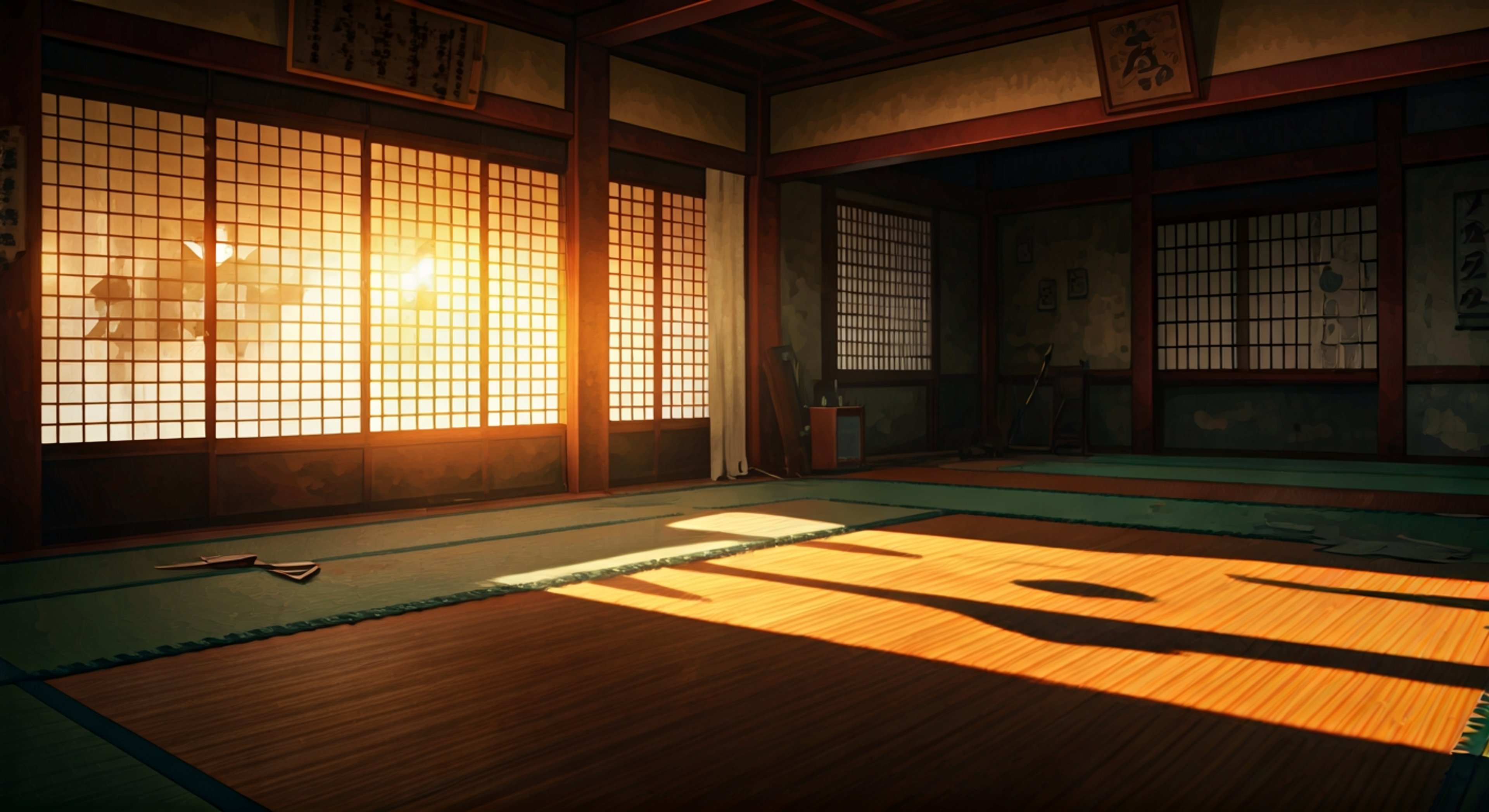 You find yourself facing Guy, the disciplined Bushin-ryu grandmaster whose stoic demeanor and unwavering sense of justice has created tension between you. His red ninja gi and intense focus make him an intimidating presence as he stands across from you in the abandoned dojo, the kanji for 'Bushin' on his back catching the fading light. The air is thick with unresolved conflict as his precise movements and calculating eyes suggest he has been waiting for this confrontation, believing your recent actions threaten the very code he lives by.