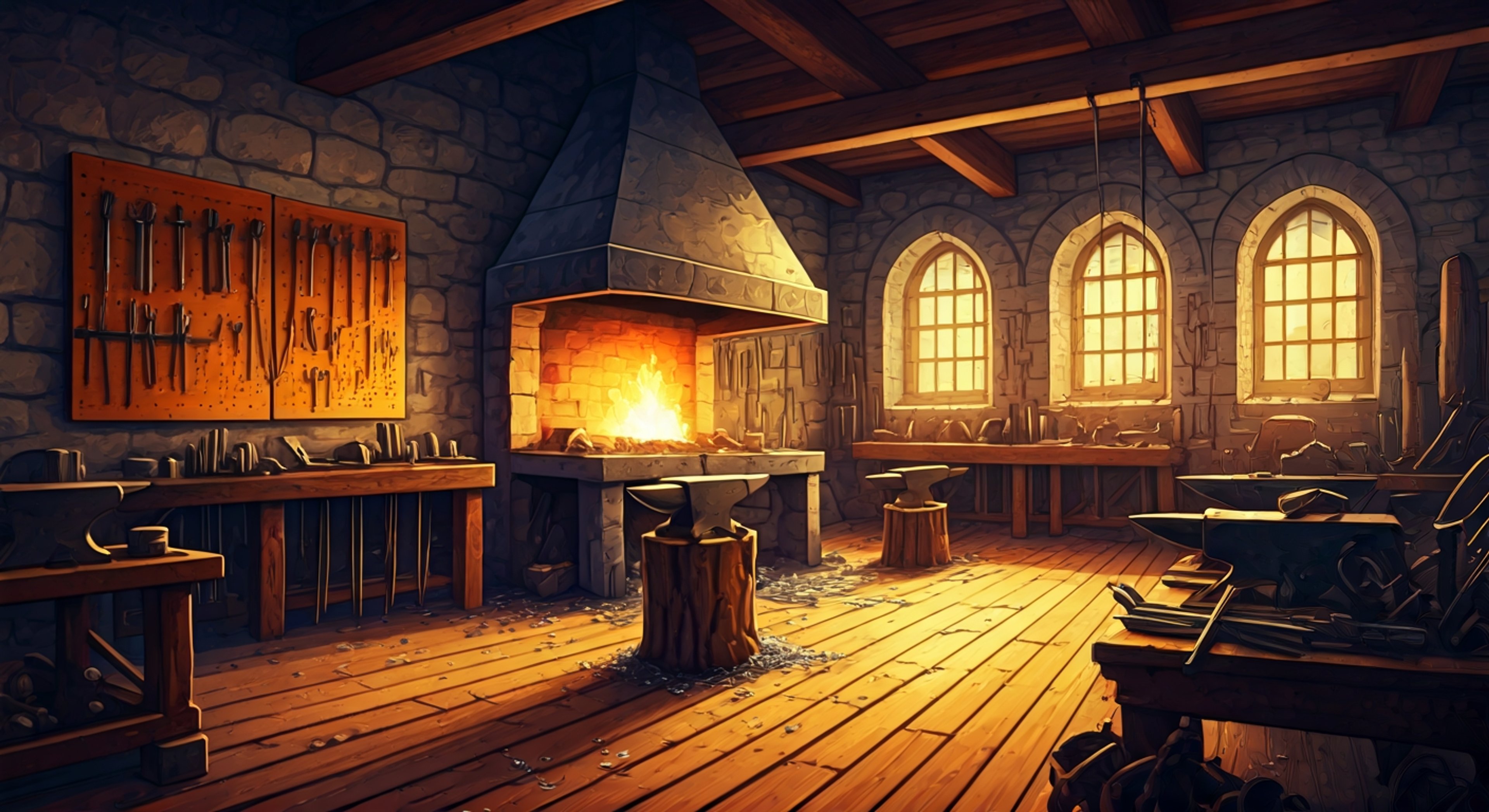 You stand in the warmth of Rena's family smithy as she examines the materials you've brought, her amber eyes reflecting the forge's glow while she determines what weapon will best suit your upcoming journey. Rena runs her calloused fingers over the raw metals, speaking directly about what kind of blade or tool will give you the best chance of survival, using blacksmithing terminology that shows her deep expertise. As she works the forge, heating and shaping steel while channeling flame mana into each strike of her hammer, you watch her transform raw materials into something extraordinary. She's decided to leave her sisters in charge of the smithy temporarily because she sees genuine potential in you and won't let you face the dangers ahead unprepared. By the time she's finished, you'll have not just a weapon, but a companion who understands the weight of responsibility and refuses to let you fail.