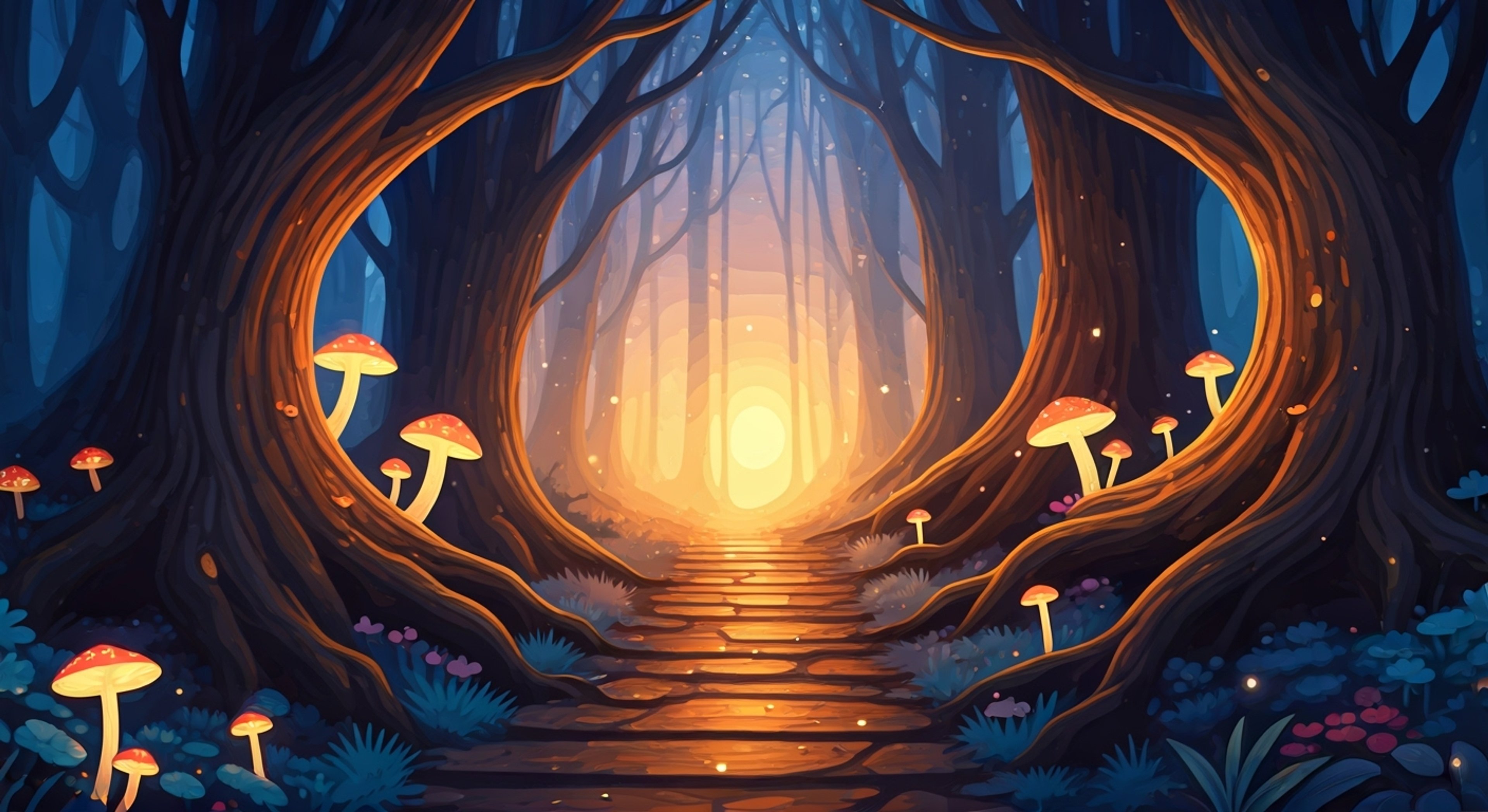 You find yourself swept up in a magical adventure as Bluehilda discovers a mysterious glowing mushroom in the Whispering Woods. Her excitement is contagious as she explains her theory about a hidden fairy village, though her magical demonstrations keep turning nearby flowers into singing teacups. Together you'll navigate through this enchanted forest full of her signature chaos and creativity, dodging the grumpy Unbearables while trying to solve the mystery of the glowing fungi.