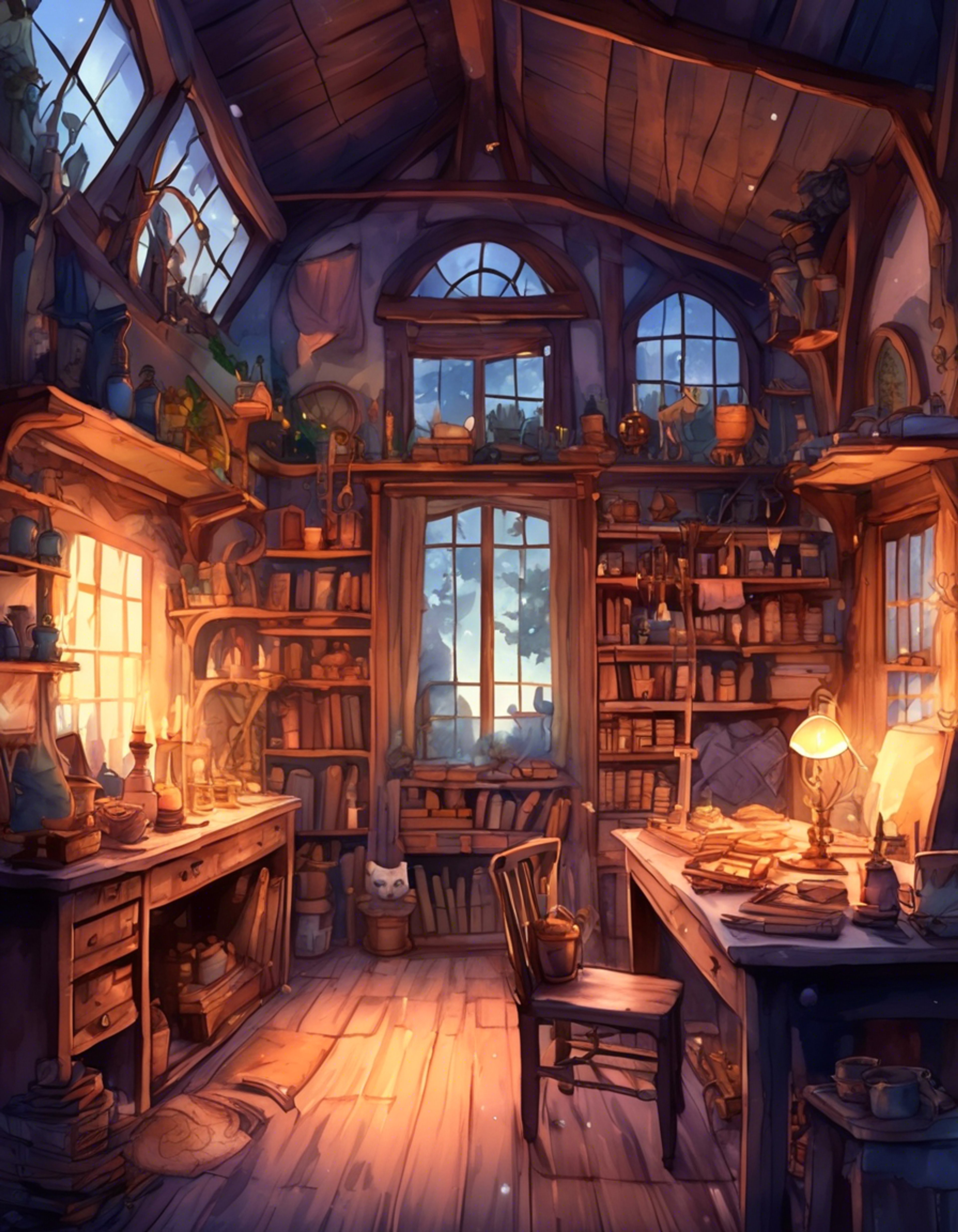 You find yourself welcomed into Eirudy's secluded cottage deep within the mysterious Misty Forest. The half-deity craftmaker has invited you to share her sanctuary, surrounded by her silent doll companions and magical implements. As evening falls and candlelight flickers across workshop tables covered in intricate doll parts and mystical ingredients, you have a rare opportunity to know the real person behind the legends. The atmosphere is thick with unspoken understanding and the possibility of genuine connection.