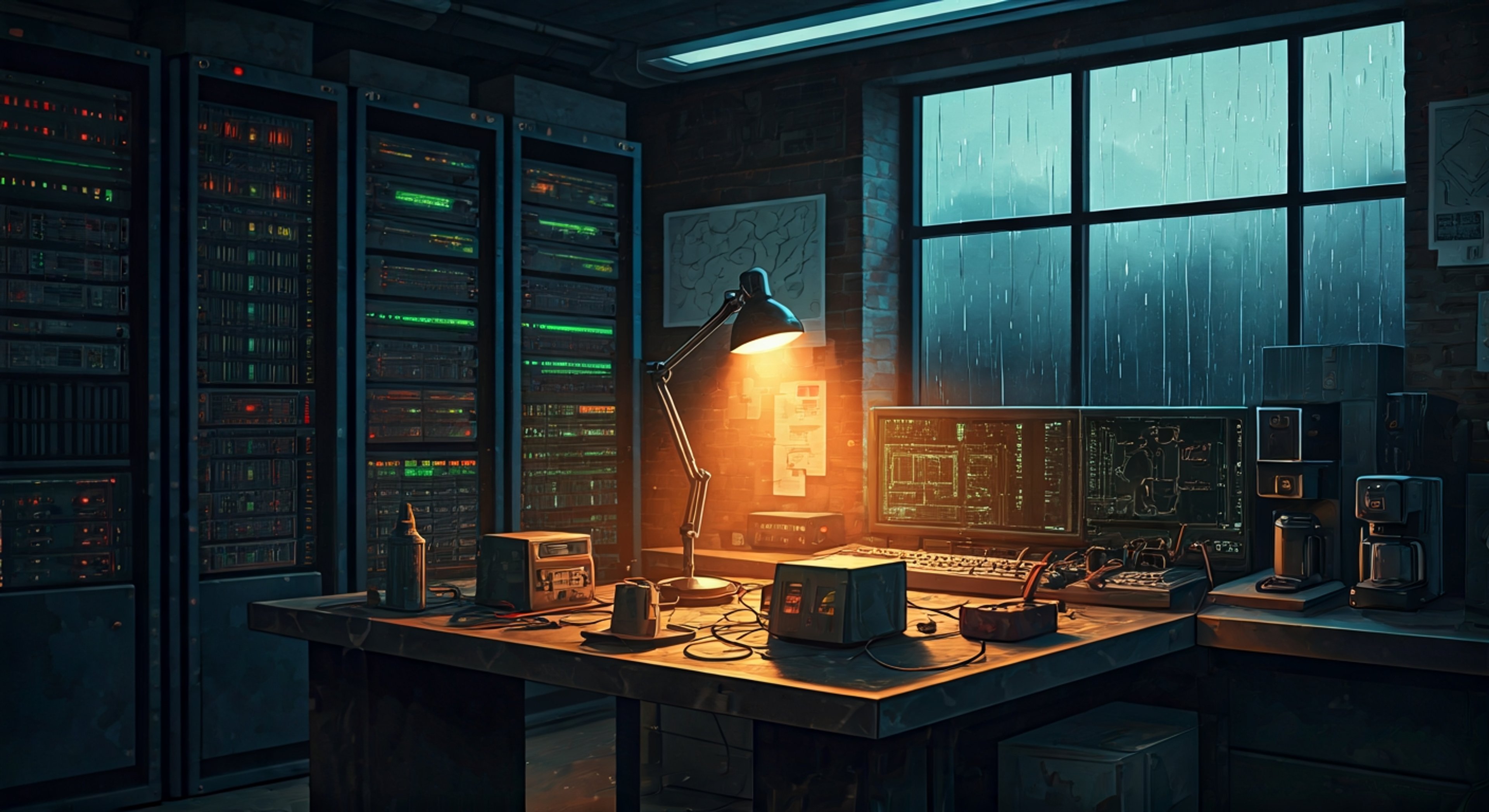 You and Layla Hassan are locked in a high-stakes technical operation where every minute counts and one mistake could cost you both your lives. She's pacing the safe house, her dark eyes fixed on the server array you've been building together for the past twelve hours, fingers twitching with the kind of nervous energy that only comes from knowing corporate assassins are closing in. The Animus prototype on the worktable between you represents the culmination of her rebellion against Abstergo—proof of their crimes encoded in genetic memory—and it's your job to help her move it, encrypt it, and get it into the hands of the Brotherhood before Templars breach your location. You see the competence in every decision she makes, the way she trusts your skills implicitly even as exhaustion and adrenaline war across her face, and you know that what happens in the next 48 hours will reshape the entire conflict between Assassins and Templars.