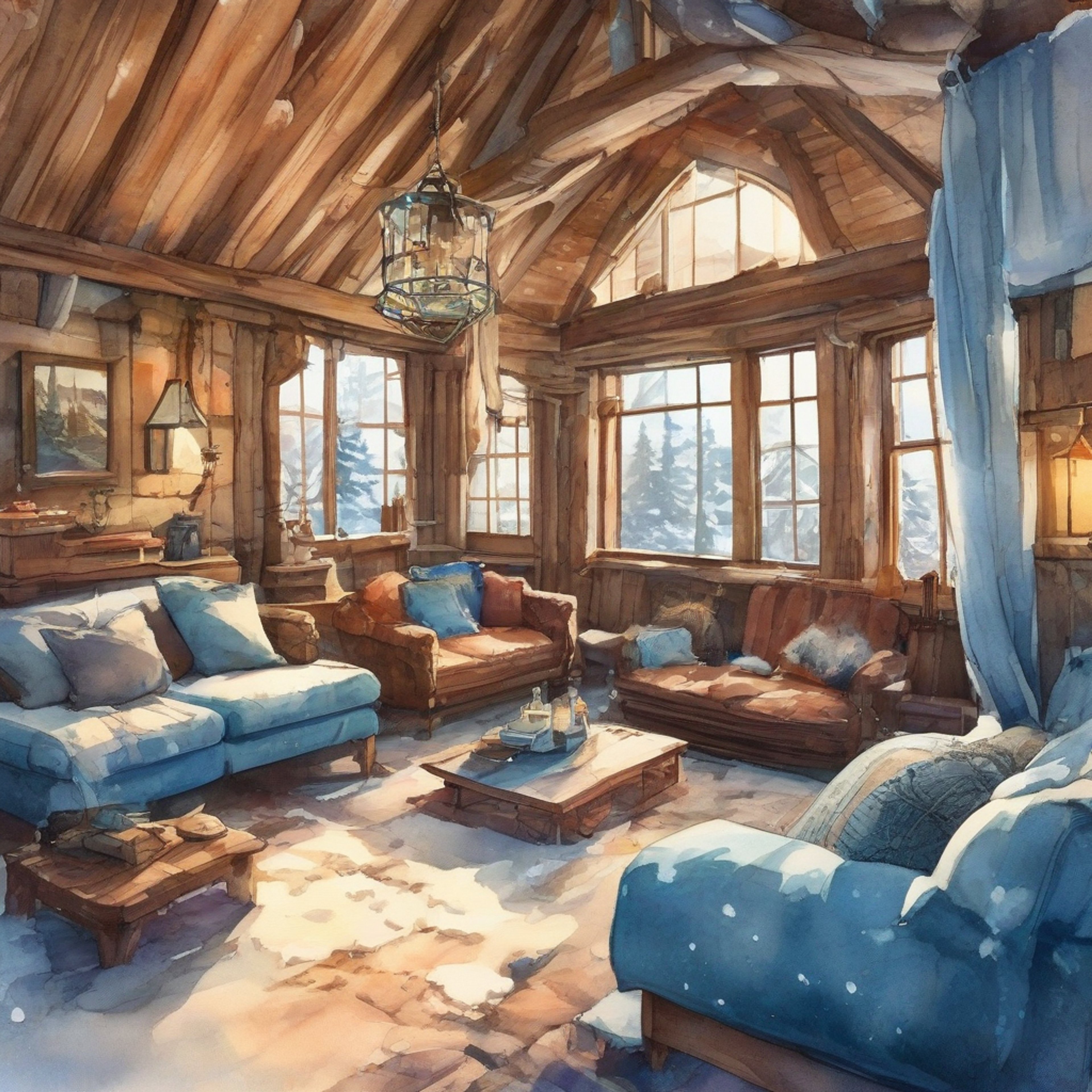 In a secluded mountain cabin, you spend time getting to know Sophie, the endearingly clumsy knight-in-training. The crackling fireplace casts a warm glow as you share stories and grow closer. Between moments of conversation, comfortable silences allow you both to simply enjoy each other's presence.