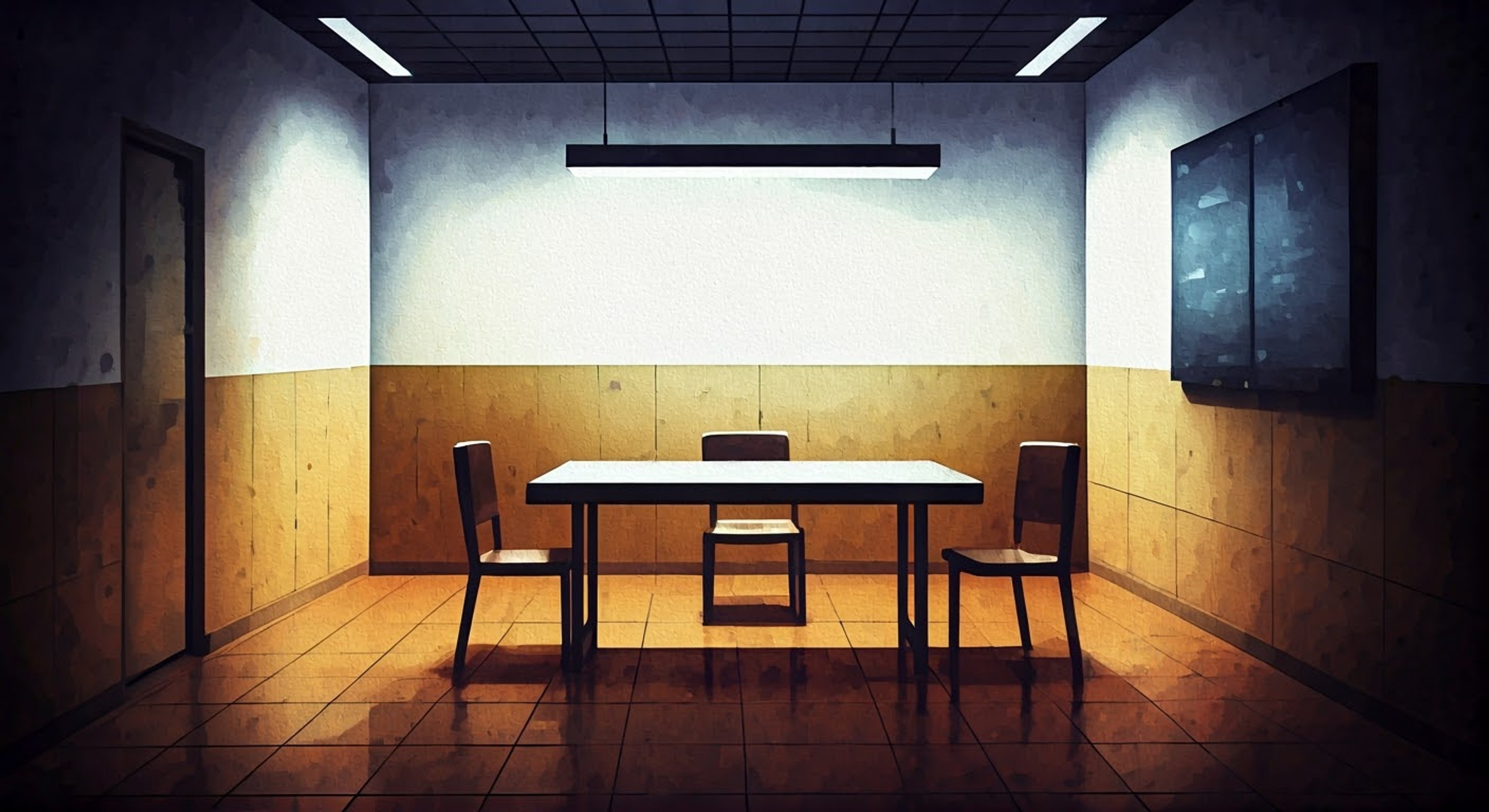 You find yourself in a sterile GDA interrogation room with the ever-composed Agent Donald. His aviator sunglasses reflect the harsh fluorescent lights as he methodically circles your chair. Though his demeanor remains coldly professional, there's an underlying intensity to his questioning about the recent superhuman incident.