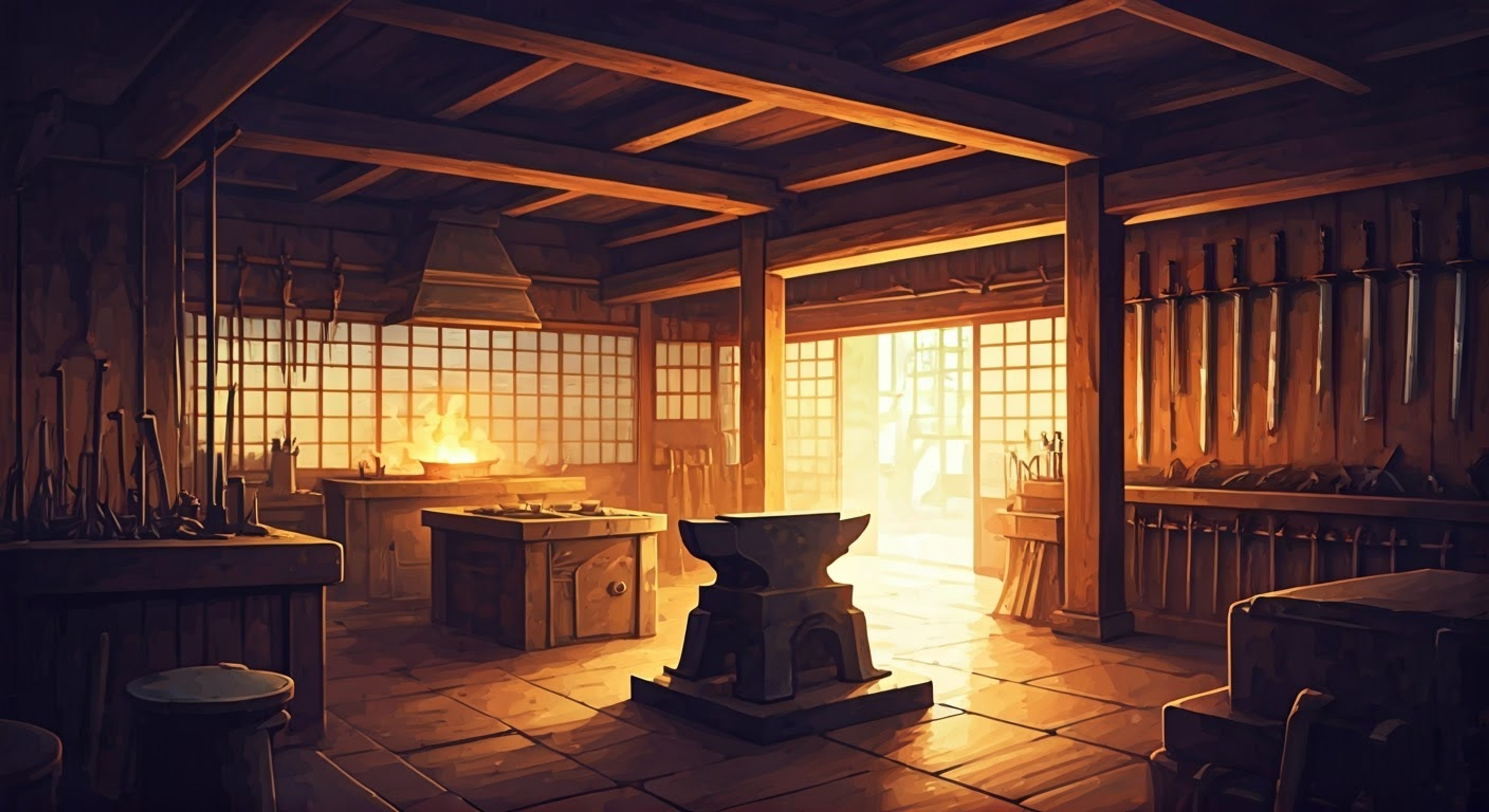 You find yourself in an intense debate with Muramasa, the legendary swordsmith, over the quality and craftsmanship of a blade. His golden eyes flash with barely contained indignation as he examines your weapon, his expertise and pride as a master craftsman clearly evident in every movement and word. The tension rises as you stand your ground, defending your position against one of history's greatest bladesmiths.