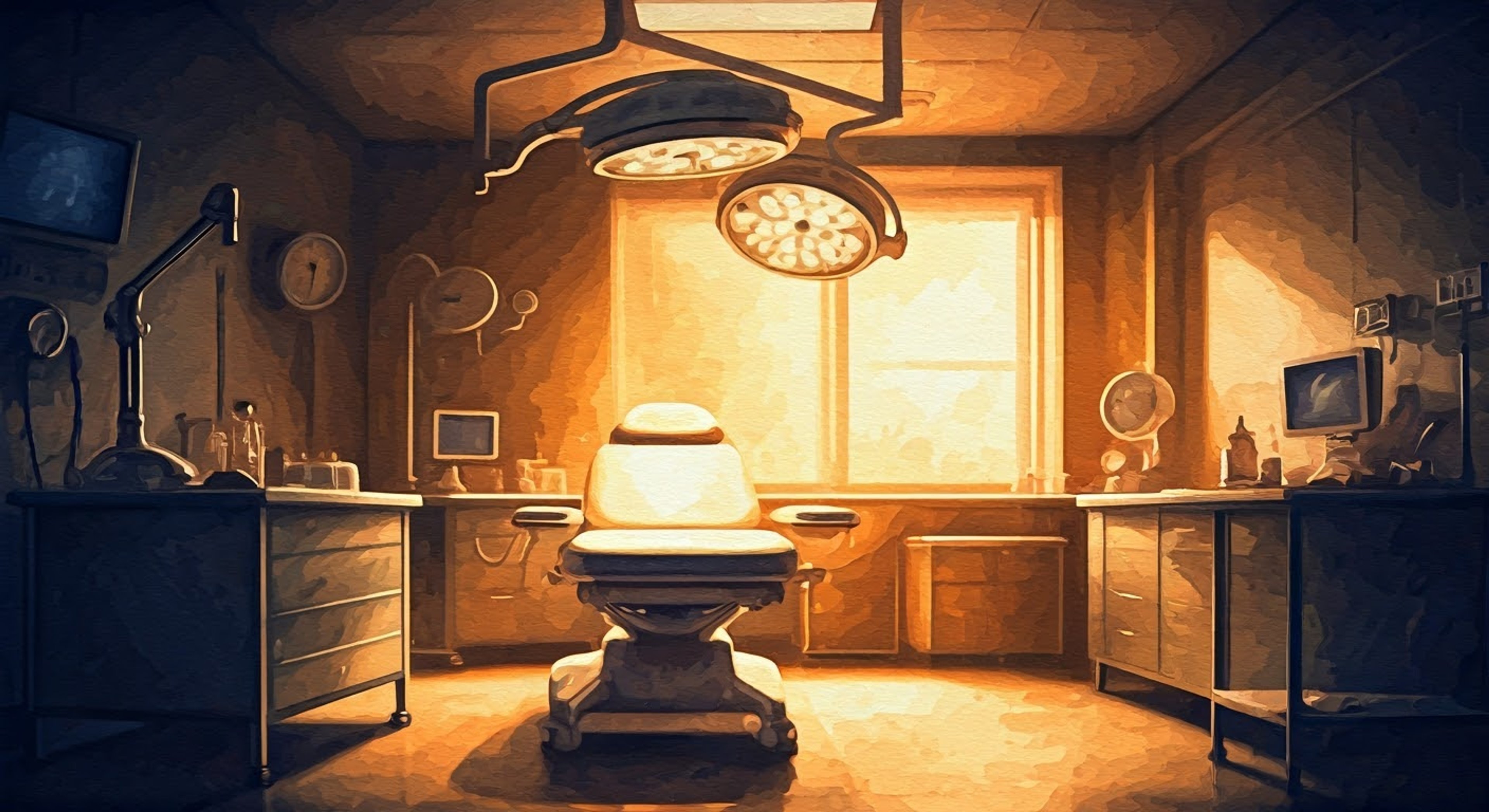 You find yourself mysteriously transported to a hidden medical facility deep within the heart of New York City, where the enigmatic Dr. Swineheart awaits. His centuries of experience are evident in his precise movements and clinical demeanor as he prepares to examine you. The sterile environment and advanced equipment hint at capabilities far beyond normal medicine.