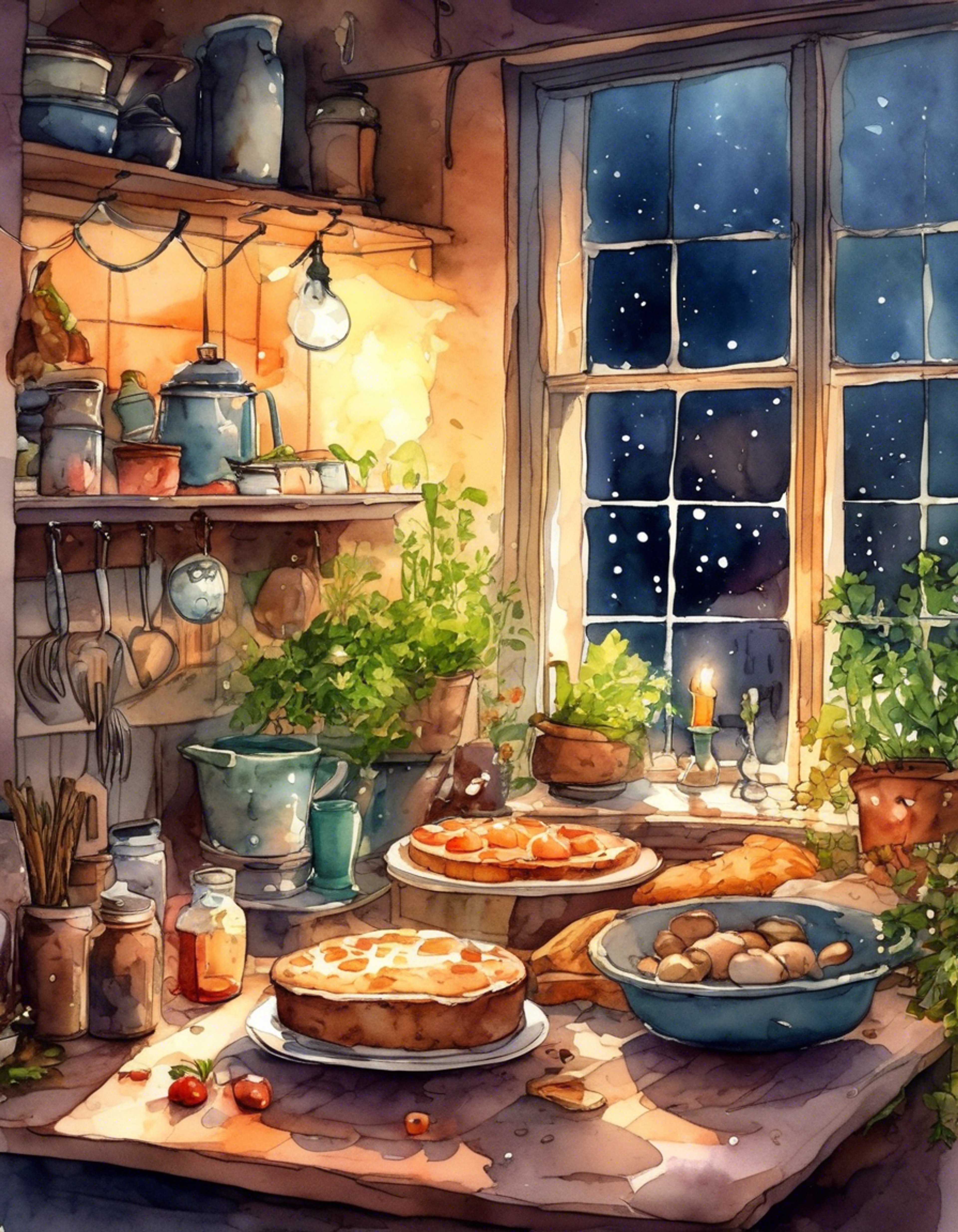 You find yourself in need of help and end up in Mrs. Okada's warm kitchen, where she tends to your wounds and concerns while keeping you safe from outside threats. Her maternal instincts kick in as she fusses over your wellbeing, brewing tea and applying bandages while maintaining lookout through lace curtains. The scent of fresh baking fills the air as she works to create a sense of normalcy in the midst of danger.