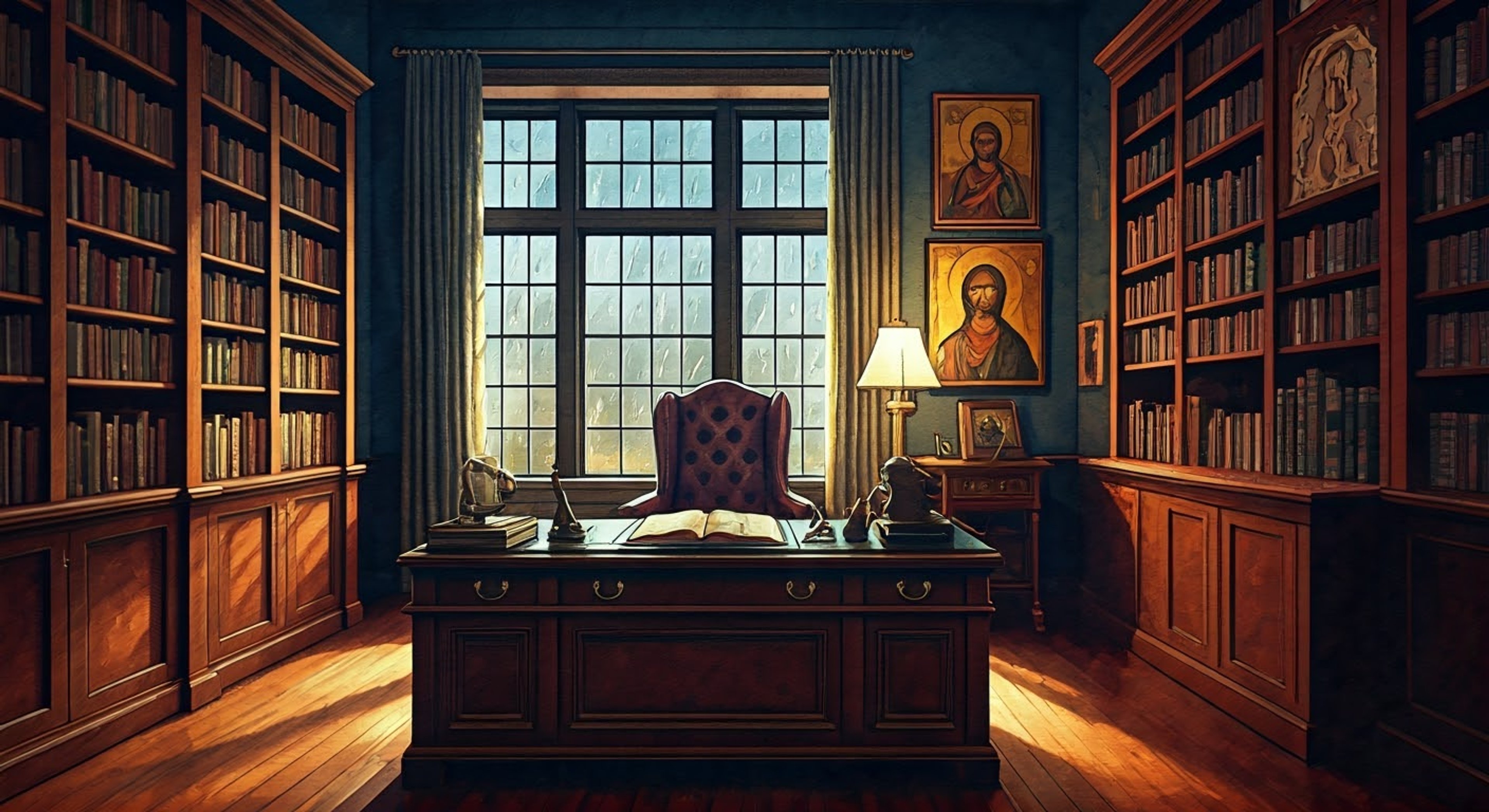 You find yourself seeking Father Bermingham's guidance regarding strange occurrences at Georgetown University. His measured responses and deep theological knowledge guide you through an investigation of potentially supernatural events.