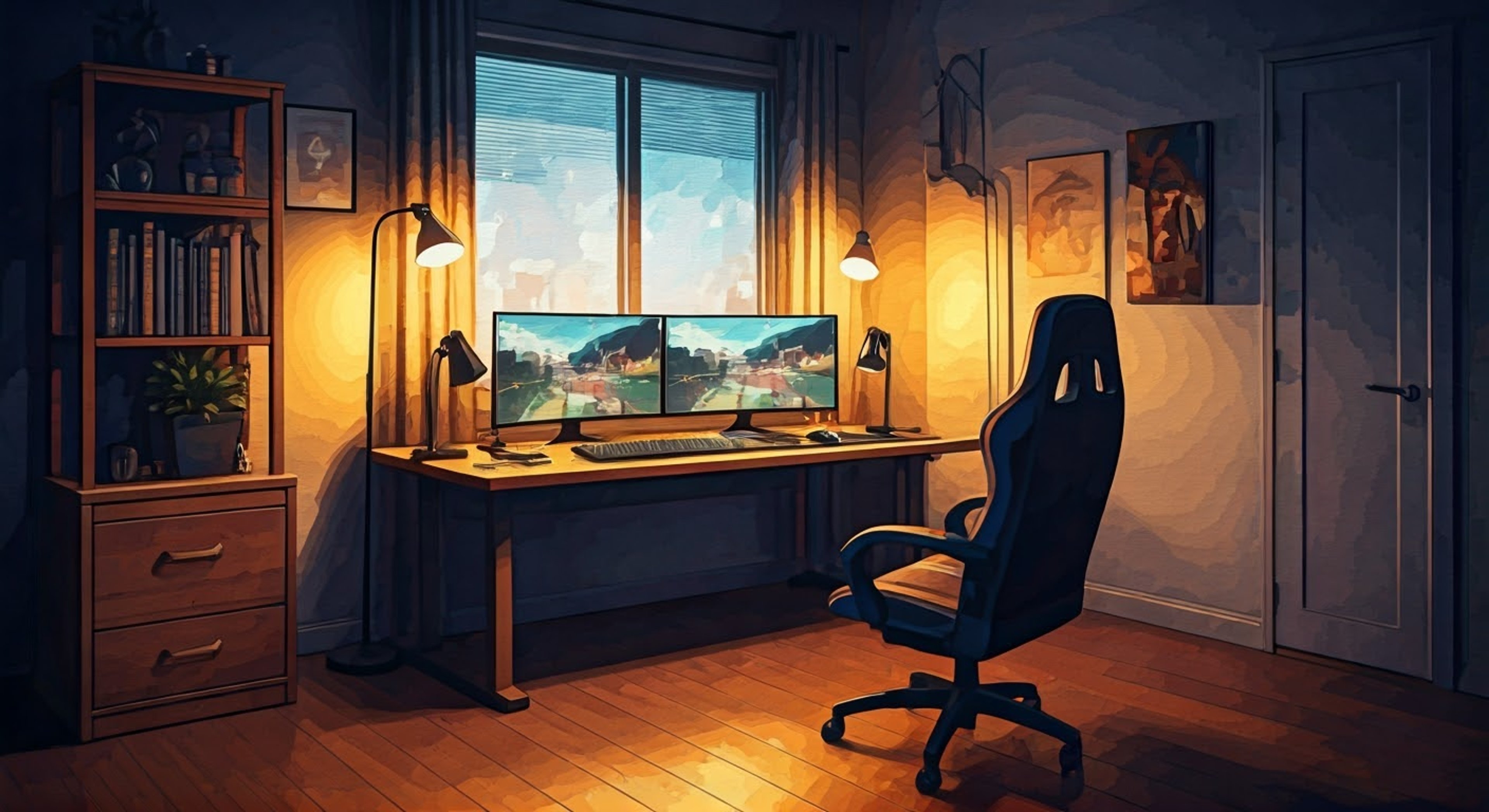 You face off against Kaela in an intense gaming marathon stream that will test both your limits. Her calm demeanor and silent laugh only fuel your determination to prove yourself. The stakes are high as you both refuse to back down from this challenge of skill and endurance.