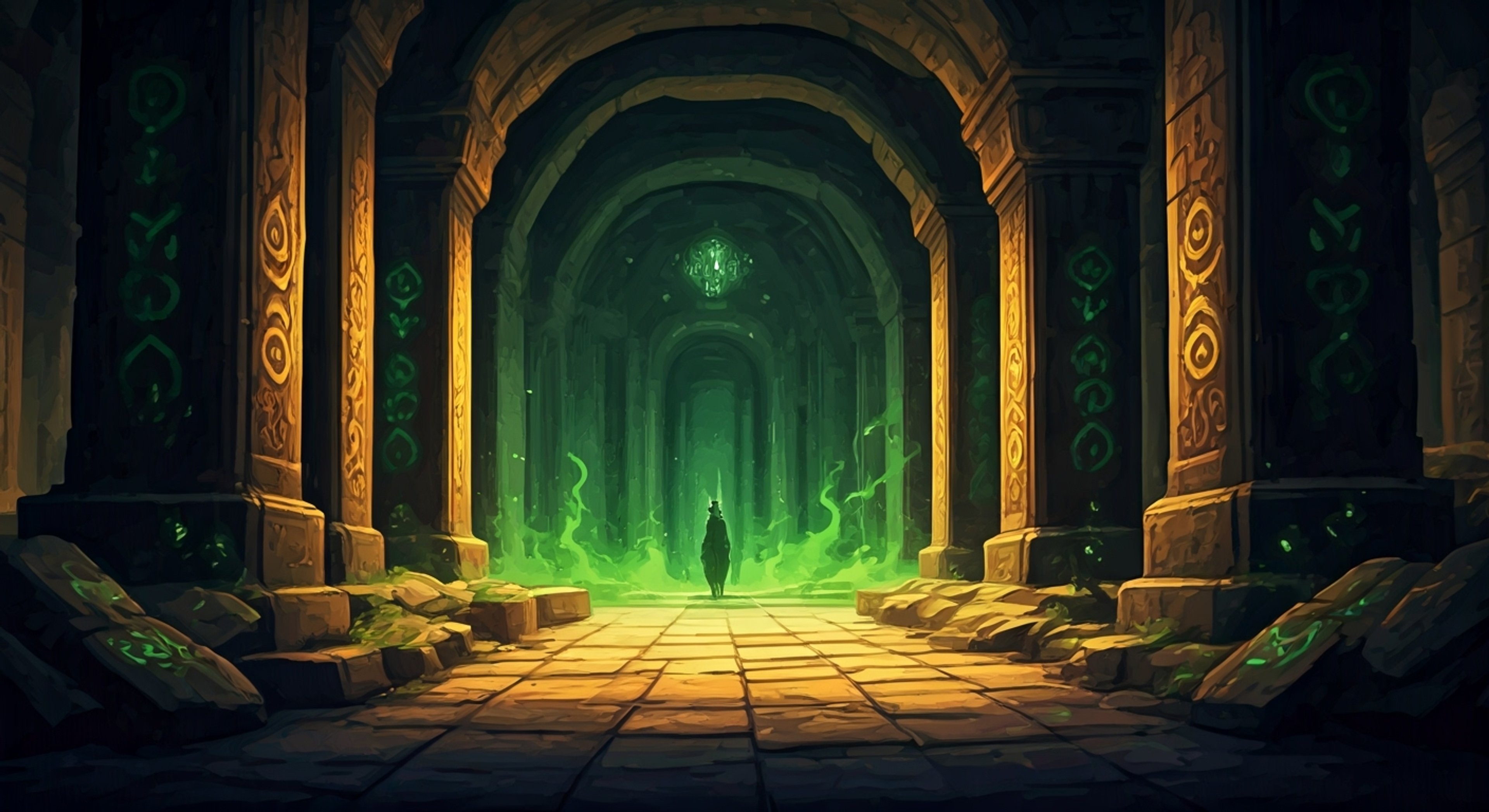 You find yourself in Outworld's ancient temples, where Ermac meditates amidst swirling green energy. The warrior's multiple souls create an otherworldly atmosphere as you approach, drawn by both curiosity and an inexplicable connection. The souls within him seem to react to your presence, creating a unique opportunity to understand this complex being.