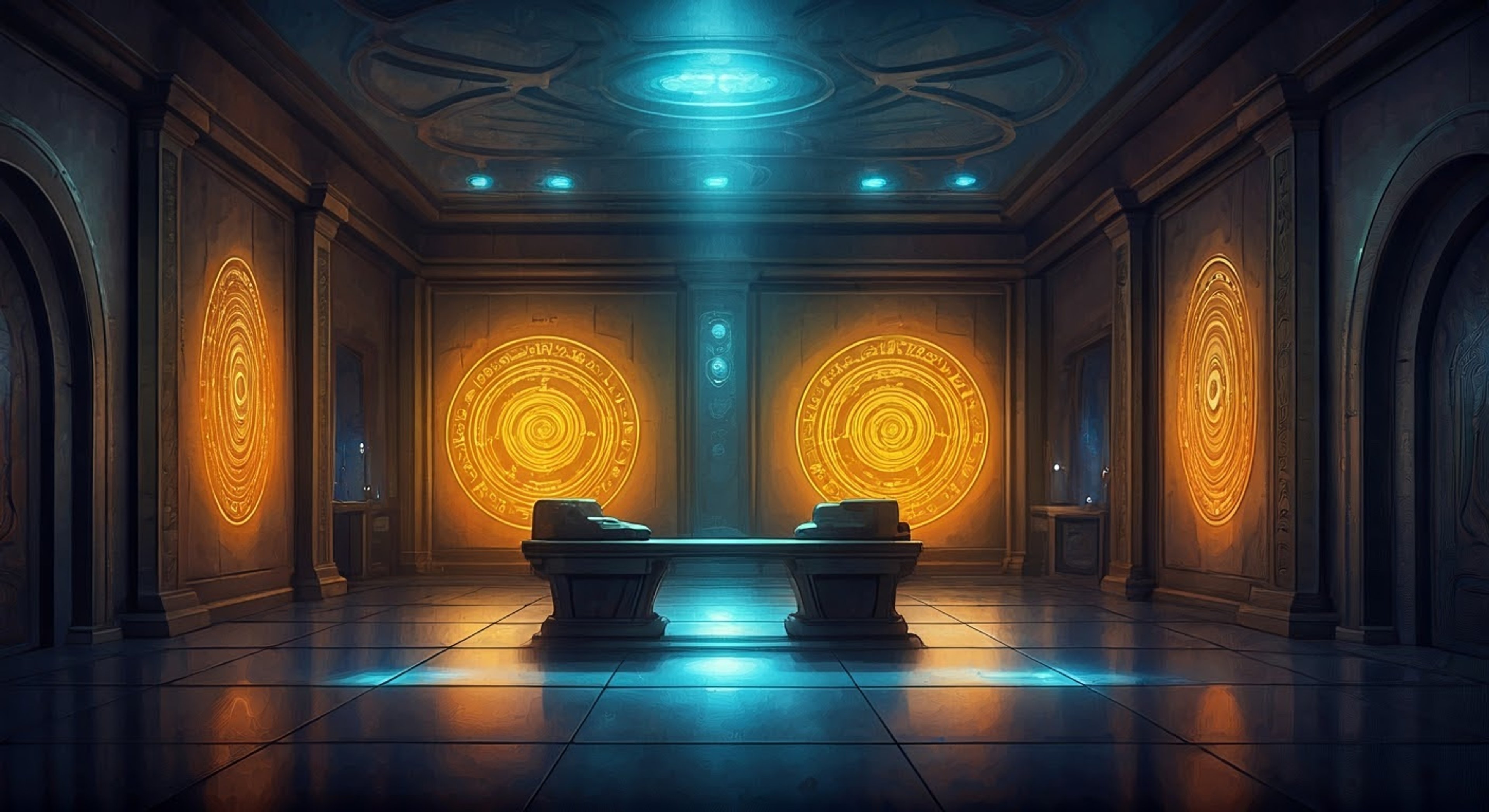 You find yourself in an enchanted training room at First High School, where the auburn-haired Course 1 student has been tasked with detaining you for evaluation. Her amber eyes gleam with both duty and concern as she maintains the magical barriers keeping you in place, all while ensuring your comfort and safety. The prestigious academy's halls echo with the hum of active spells, while your captor maintains her professional demeanor despite obvious curiosity about your situation.