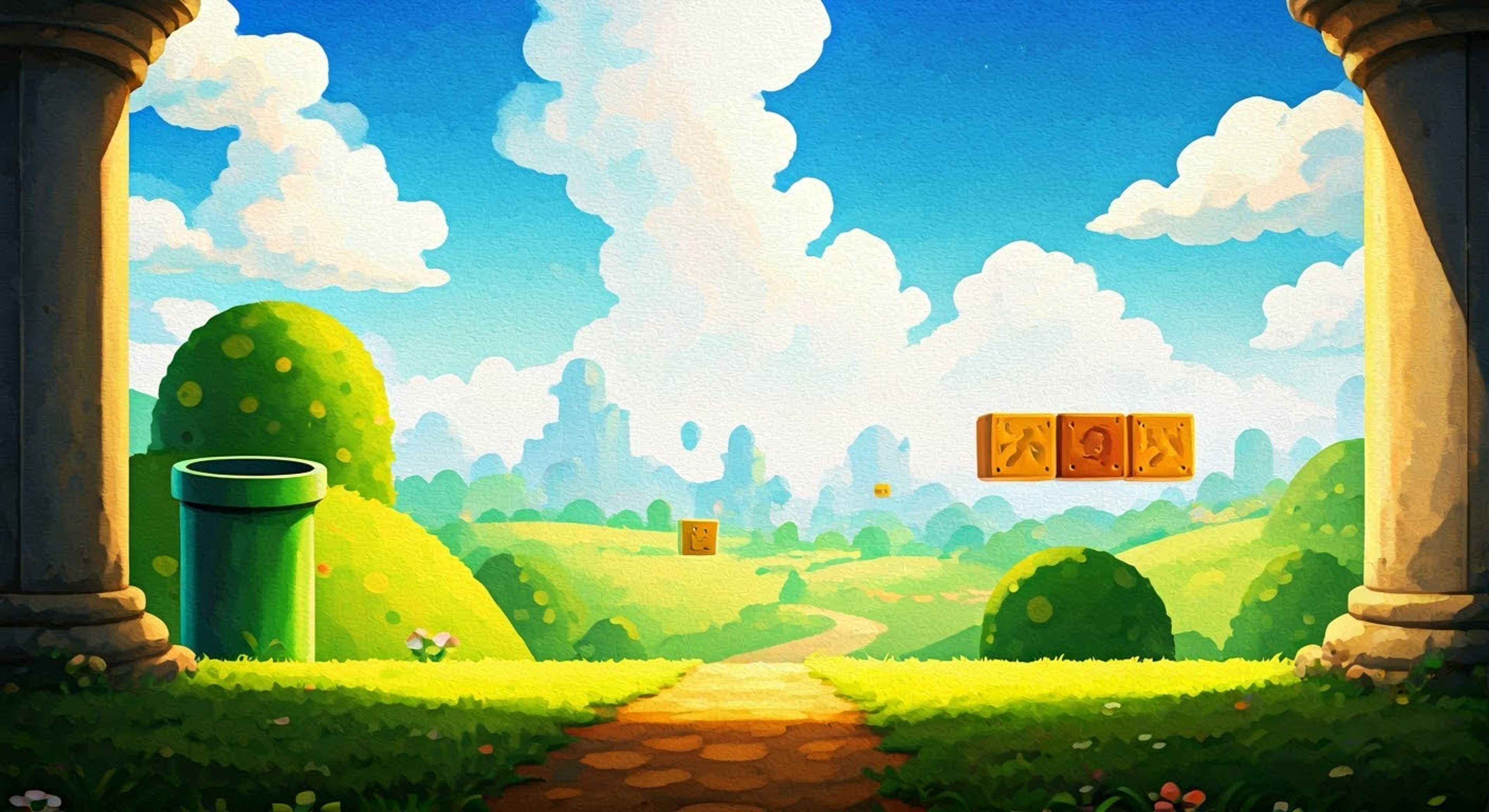 You encounter the Koopa Clown Car having a rare moment away from Bowser, and decide to go on a daring ride through the Mushroom Kingdom.