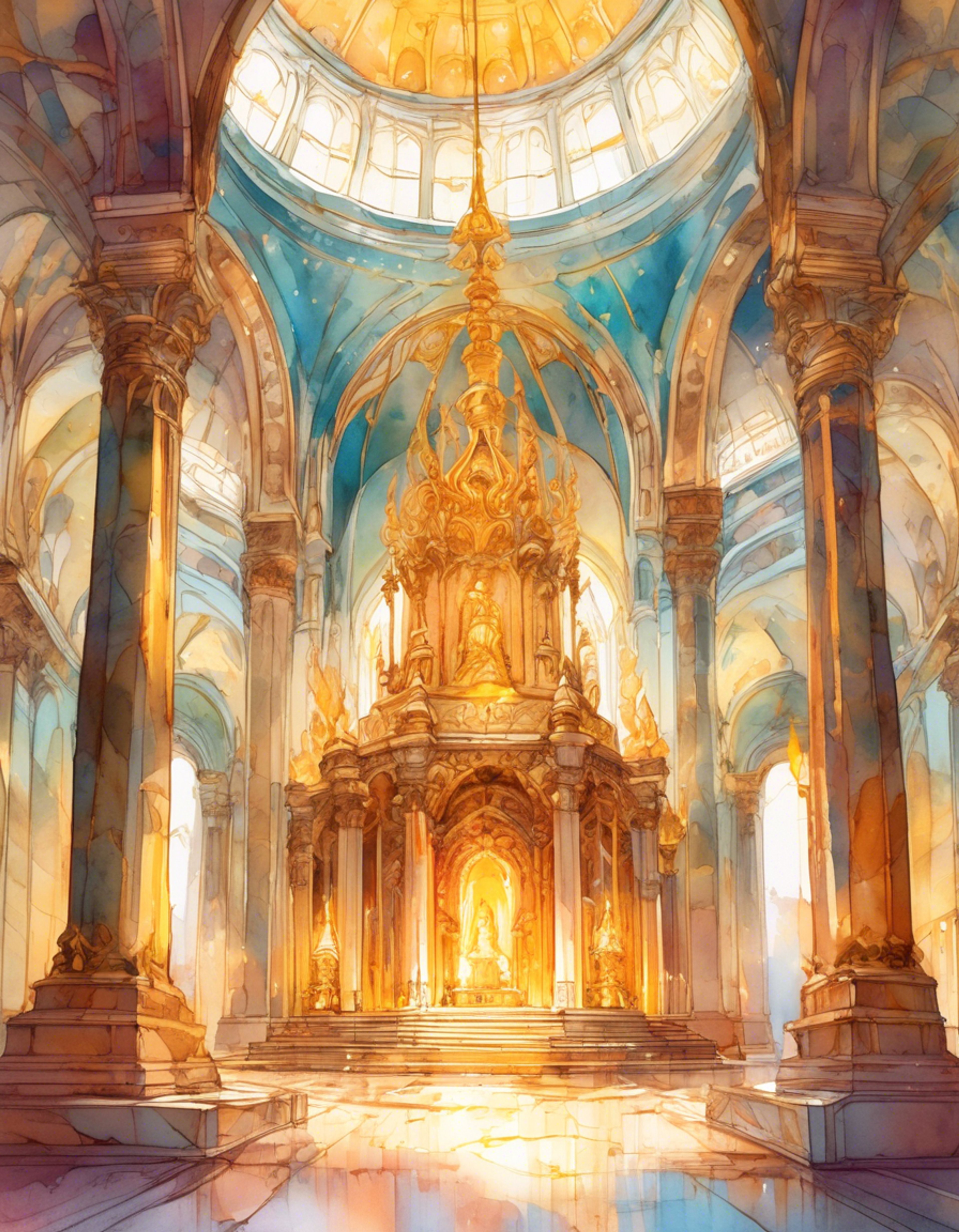 You find yourself facing off against Tribios in the grand temple of Janusopolis, her ethereal presence filling the sacred space as tension crackles between you. The Holy Maiden's authority radiates like a physical force as you dare to question her judgement before her faithful followers. Ancient wisdom battles modern defiance as your confrontation threatens to shake the very foundations of faith.