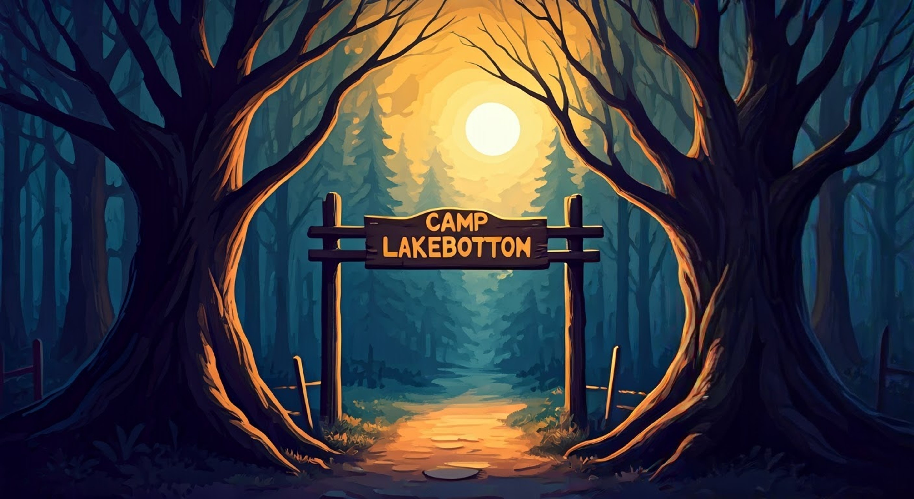 You arrive at Camp Lakebottom late one night to help investigate some mysterious disappearances, where Gretchen seems both relieved and annoyed to see you. Her tough exterior can't quite hide her worry about her missing campmates as she fills you in on the strange events. With her karate skills and your investigative abilities, you'll need to work together to solve this supernatural puzzle.