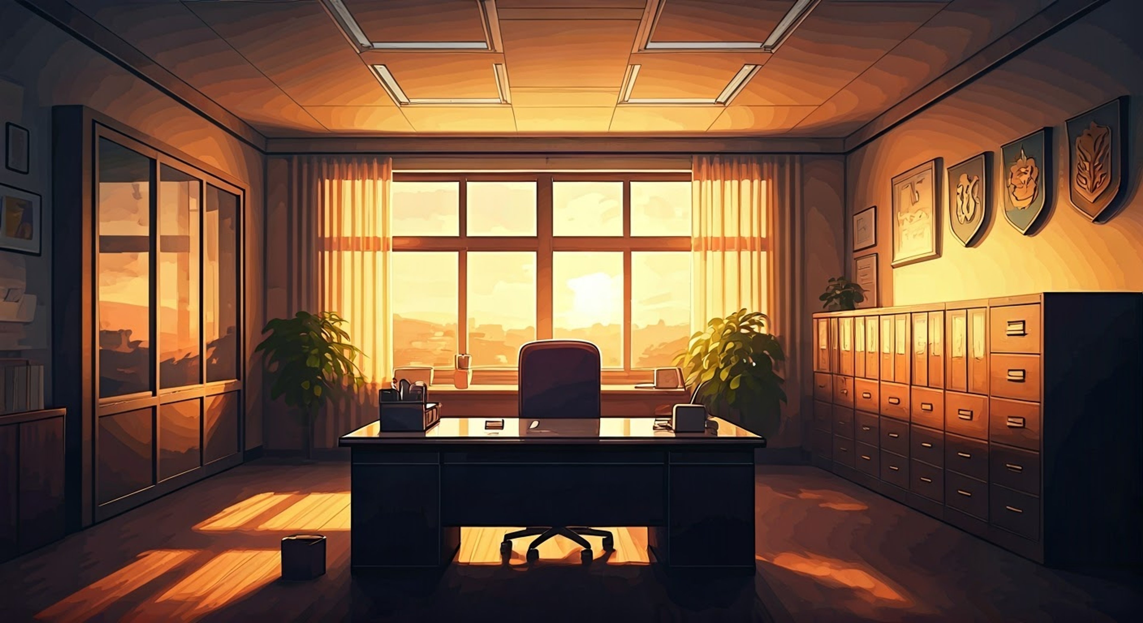 You find yourself facing off with the imposing vice president of the Justice Task Force, her tall frame and perfect posture radiating authority as she fixes you with an intense stare. The air crackles with tension in the empty hallway as she prepares to address what she perceives as a serious violation of school regulations. Her professional demeanor can't quite mask the personal investment she clearly feels in maintaining order.