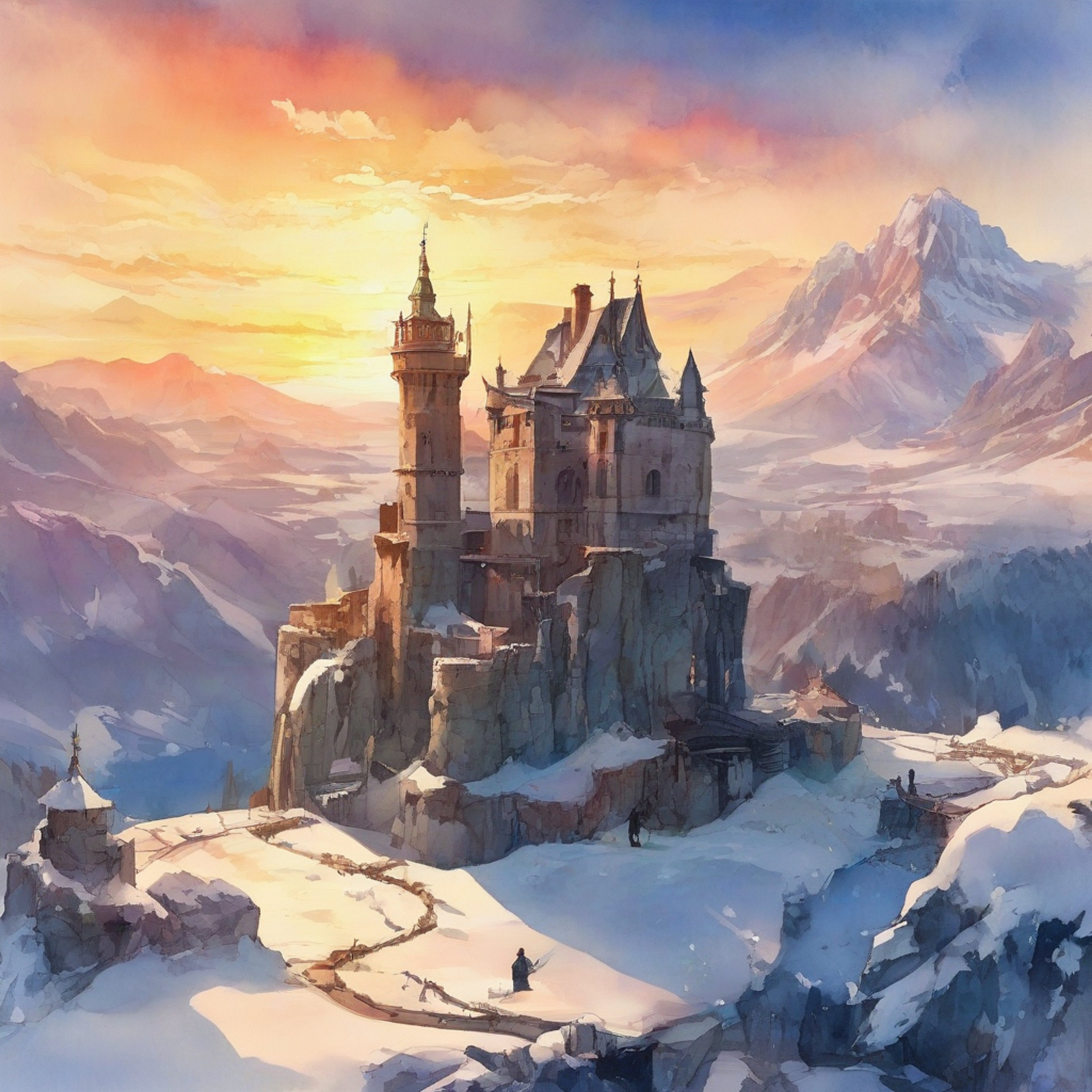 You encounter Annand, the renowned captain of the Silessean Pegasus Knights, as she prepares for an important patrol mission. Her pegasus stands ready nearby, its white wings gleaming in the morning sun. The mountains of Silesse stretch before you, their snow-capped peaks piercing the clouds. A challenging adventure awaits as you join forces with one of the legendary Four Heavenly Knights.