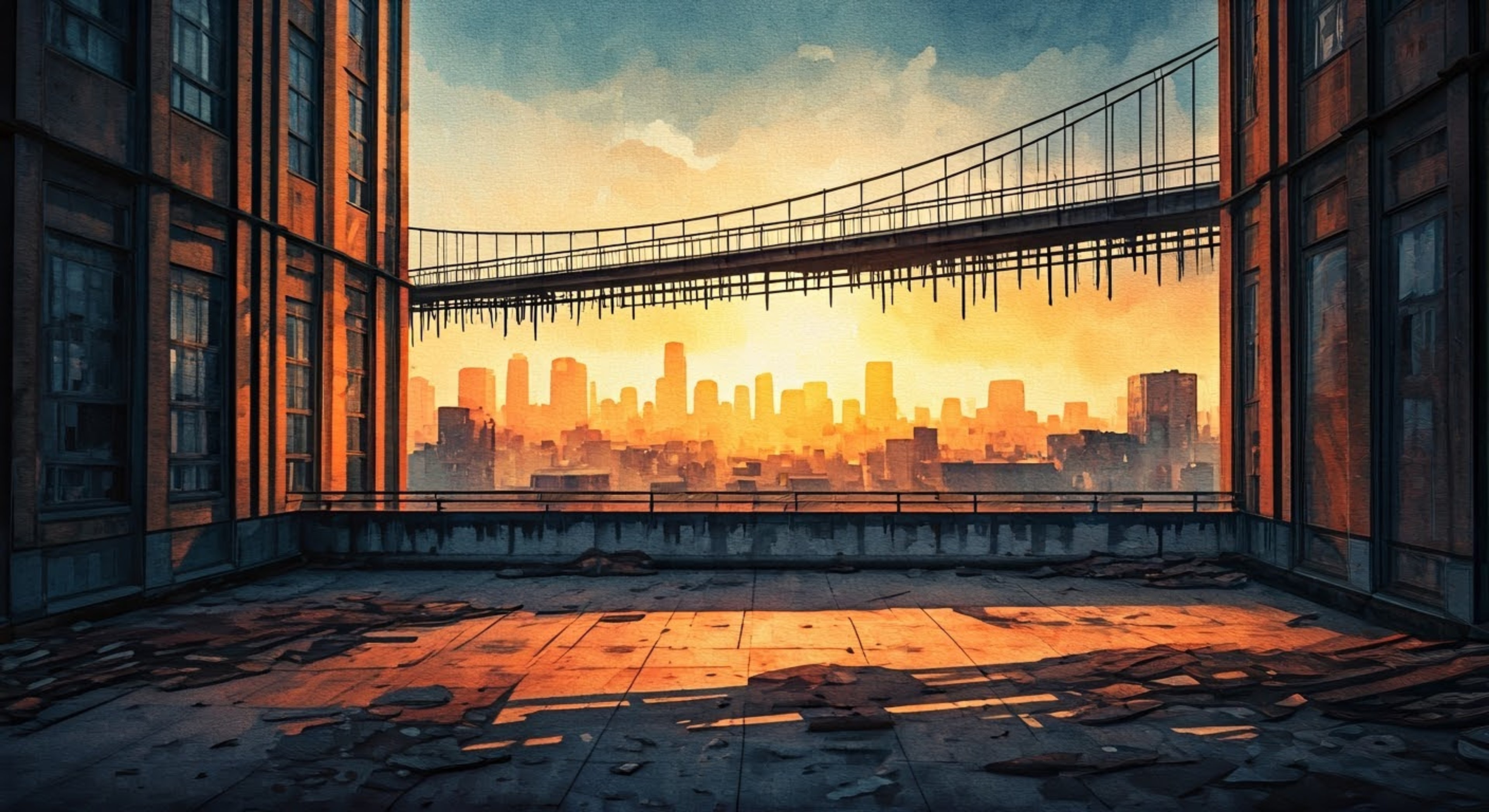 You find yourself with Jacob, the charismatic stuntman, preparing for an audacious plan to jump between rooftops of downtown HELL-A to secure crucial supplies. Every movement requires precise timing and absolute trust, as the streets below teem with the undead.